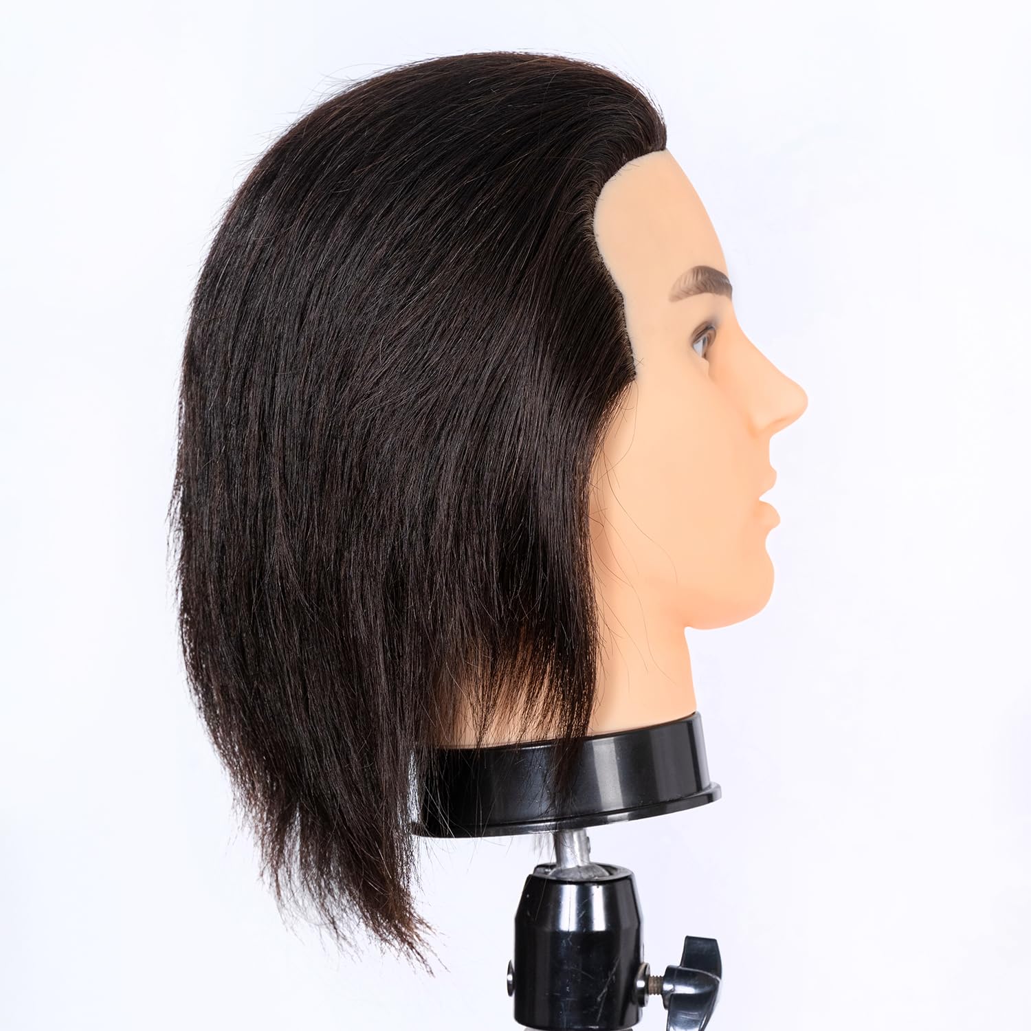 Male Mannequin Head with Stand - 100 Human Hair