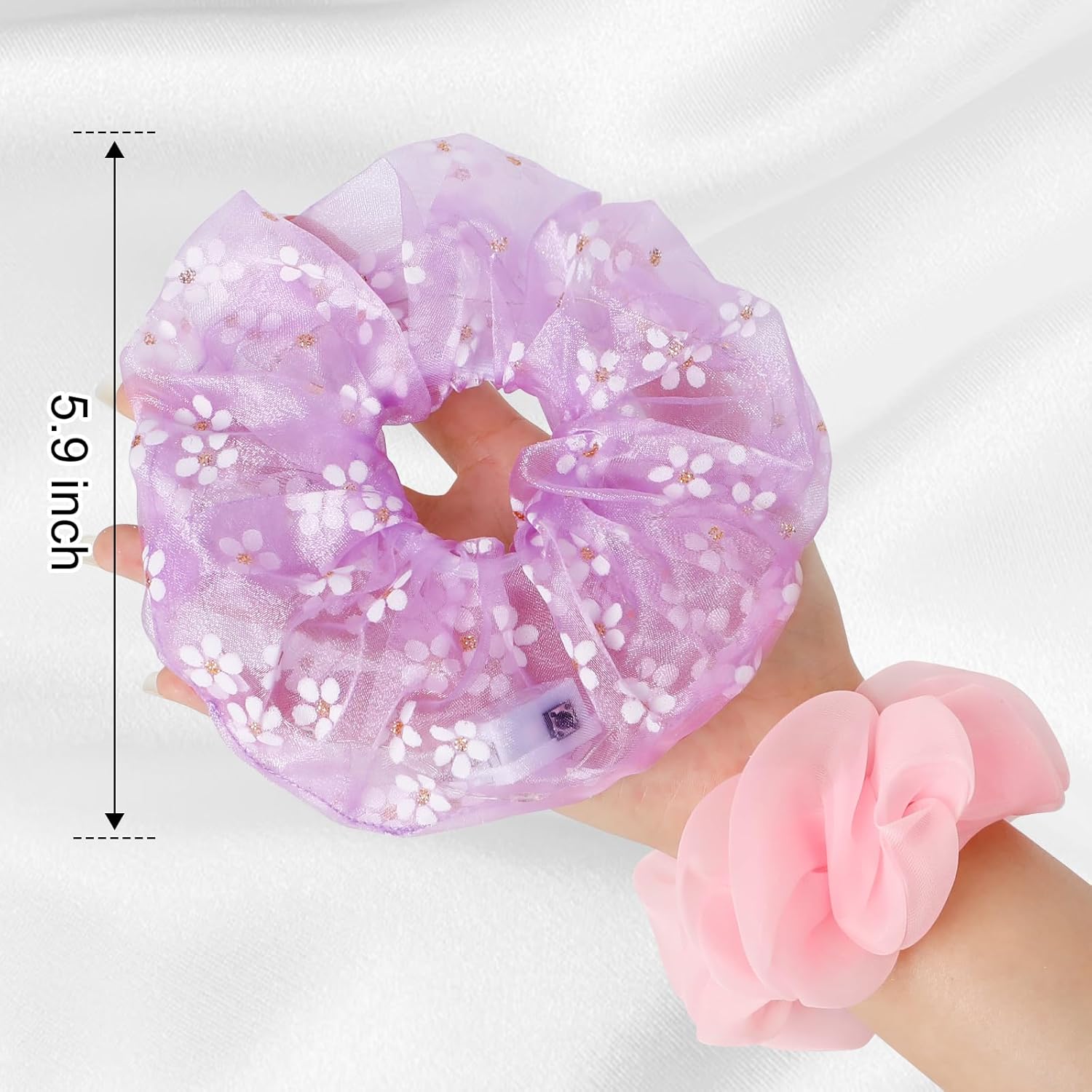 8 Pcs LED Scrunchies for Women - Glow in the Dark