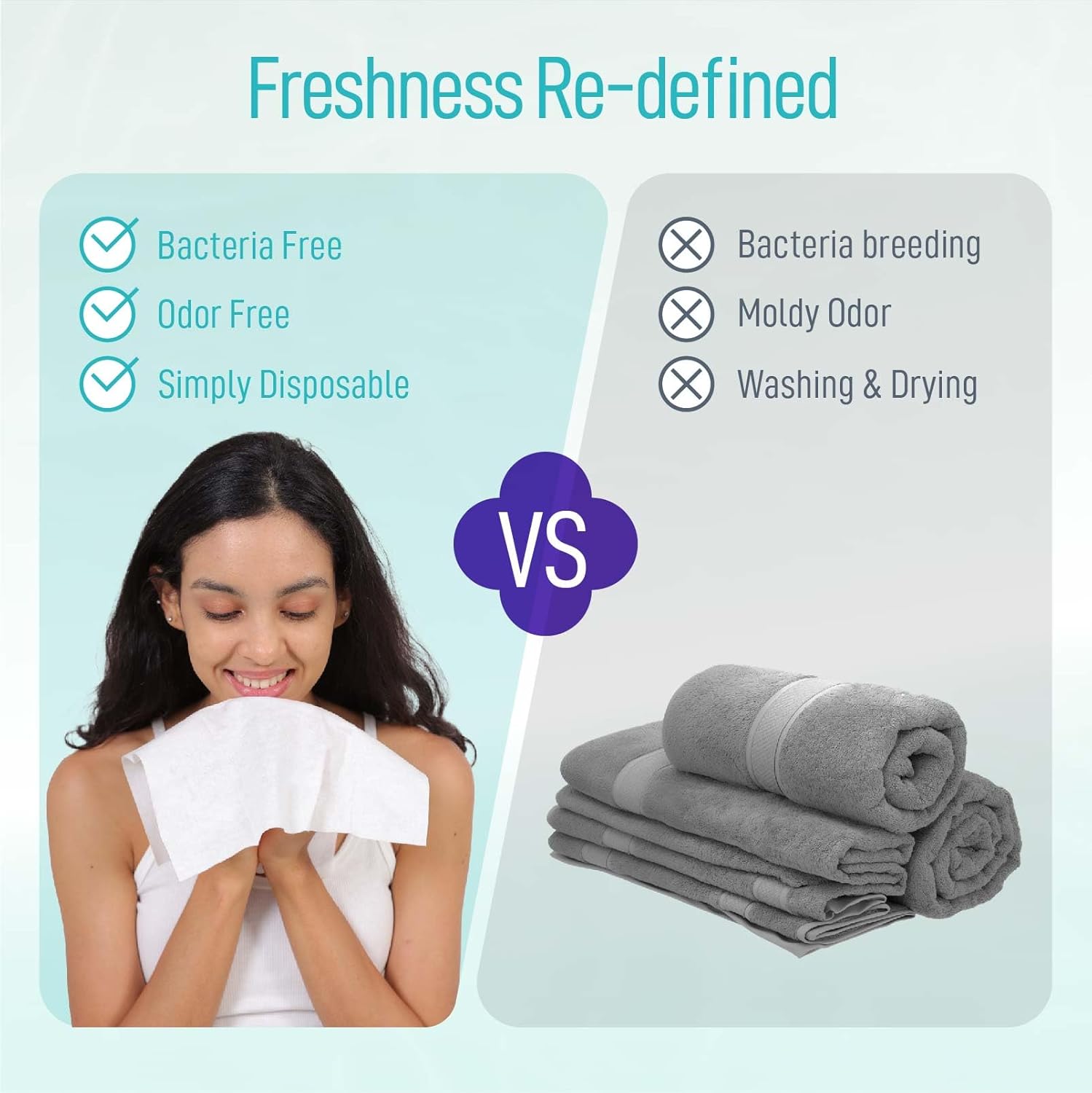 Luxuriously Soft Disposable Face Towel 12 x 10