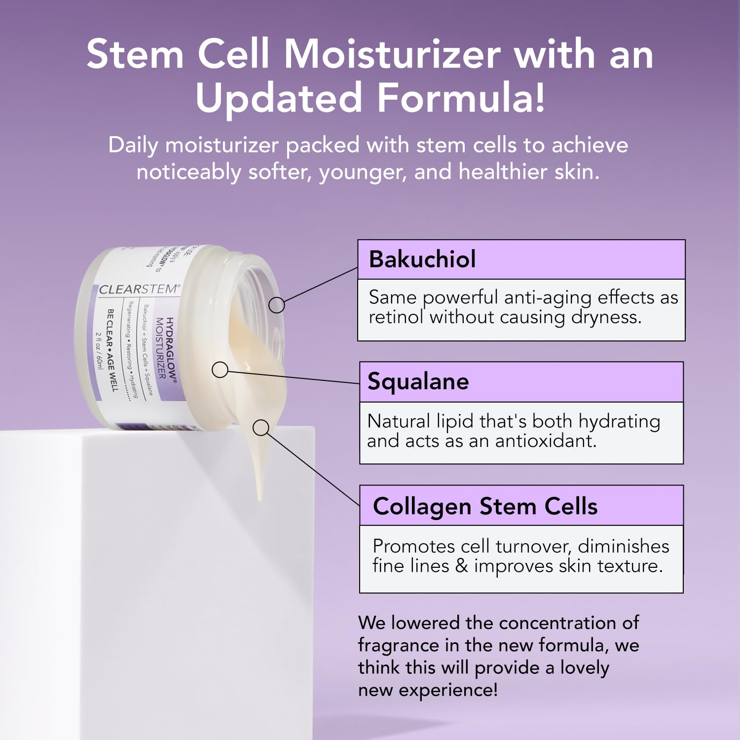 CLEARSTEM HYDRAGLOW Stem Cell Moisturizer 2 fl oz