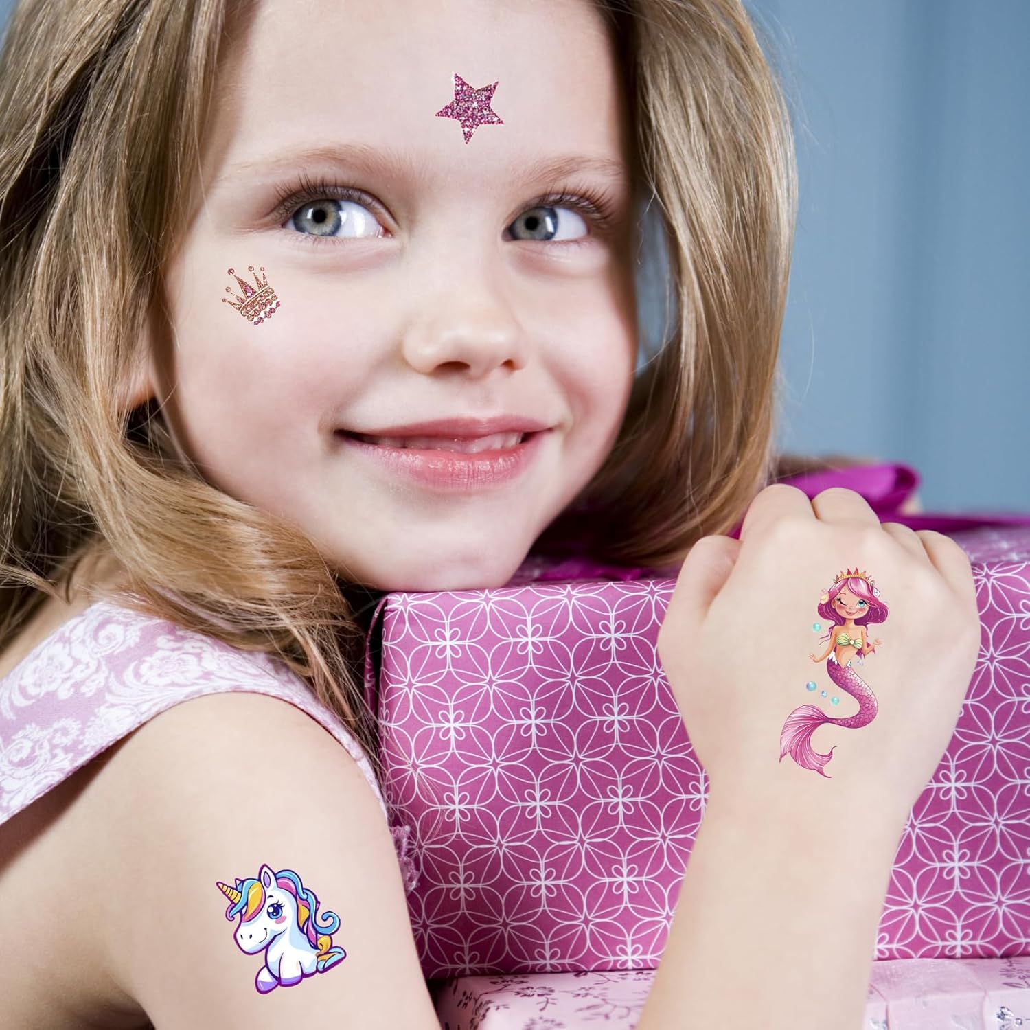 Keikihipa 350 Temporary Tattoos for Kids Set