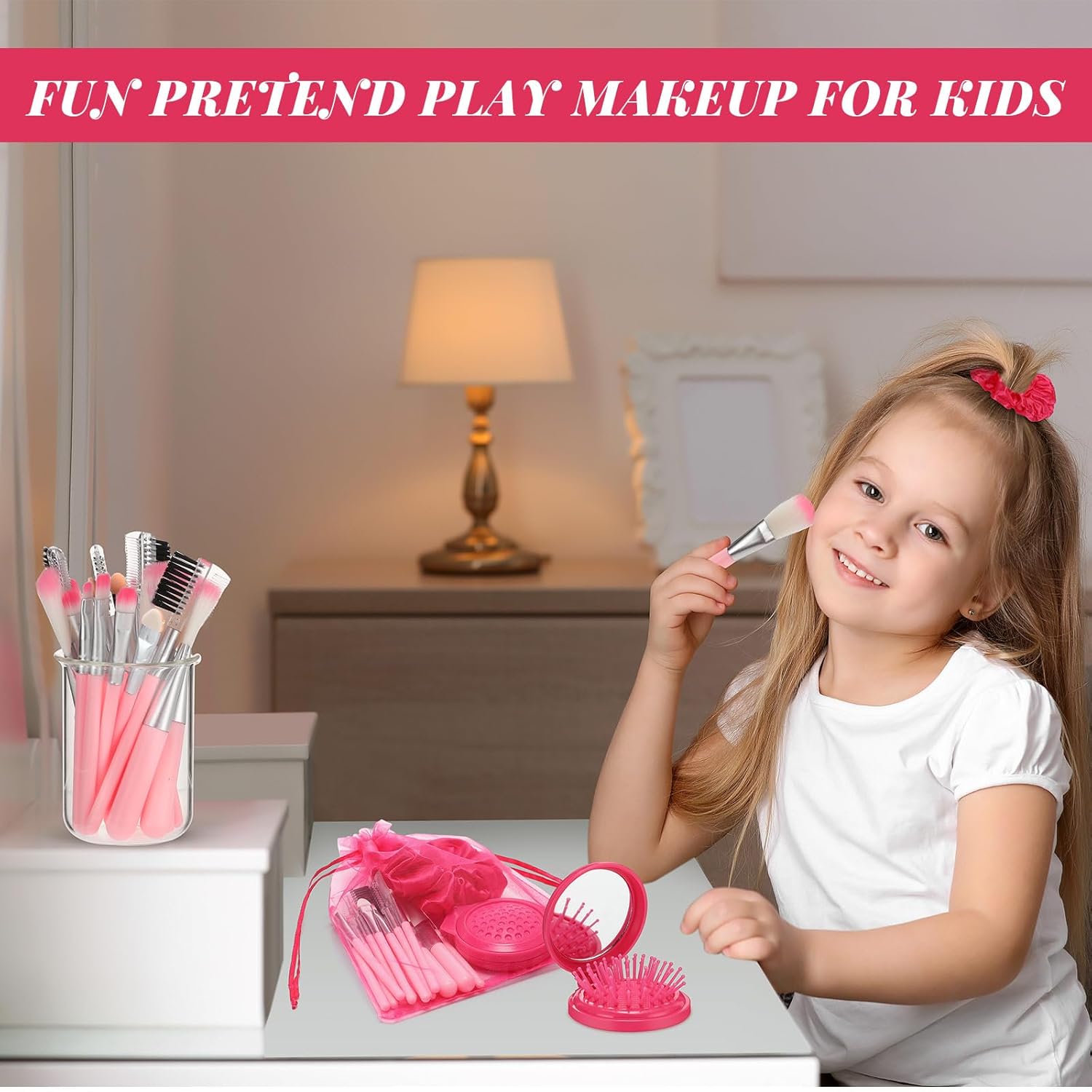 Pink Girl Party Favor Makeup Set 48 Pcs
