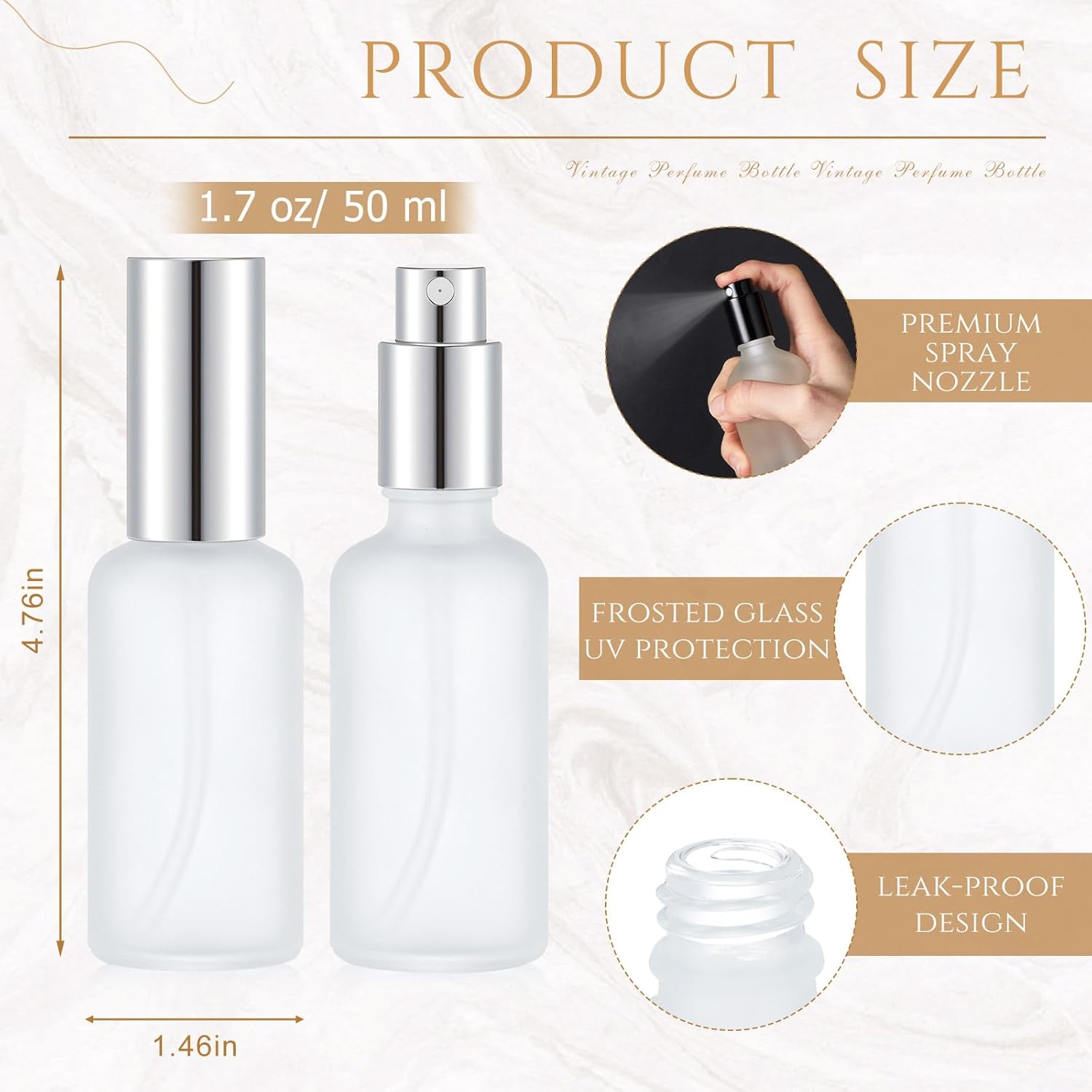 Roshtia 30 Pcs Refillable Silver Glass Spray Bottle for Perfume Travel