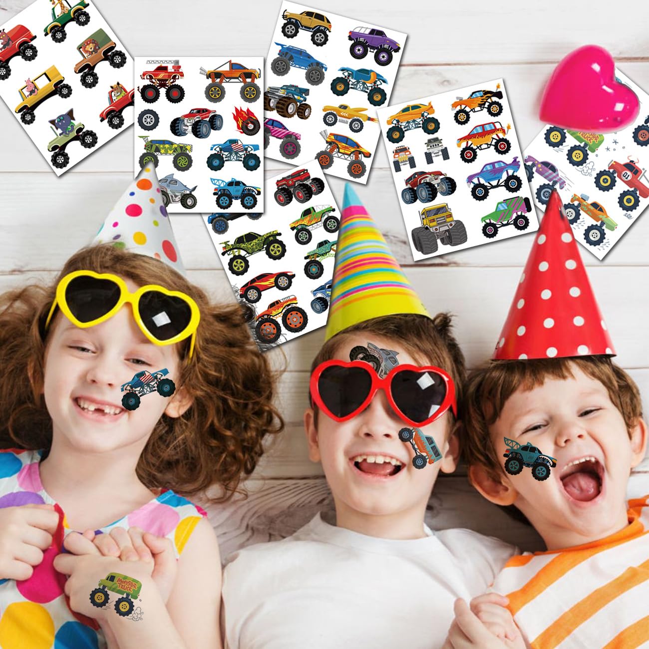 Monster Truck Temporary Tattoos for Kids Party Supplies