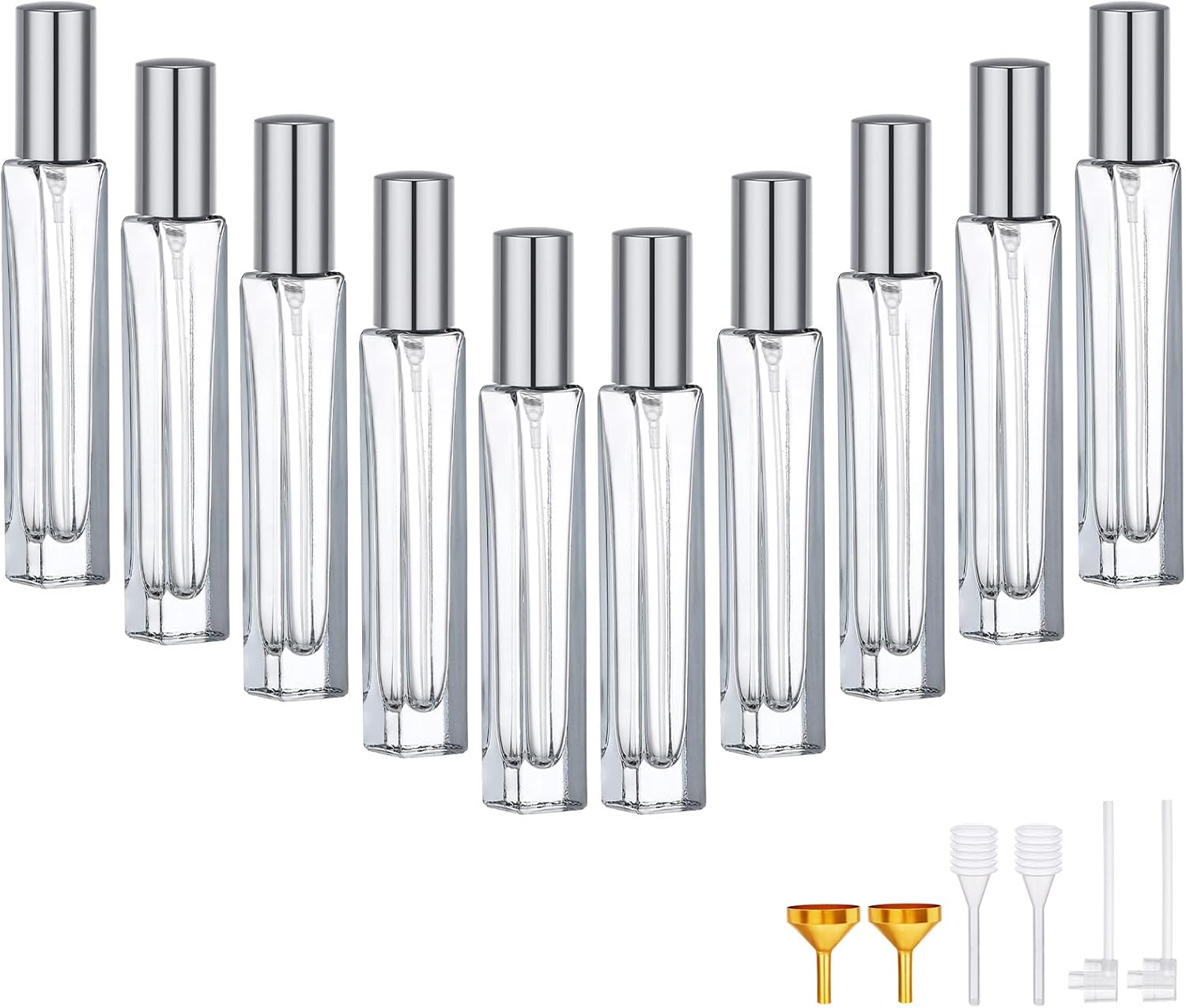 Segbeauty 10pc Mini Glass Spray Bottles 10ml Refillable