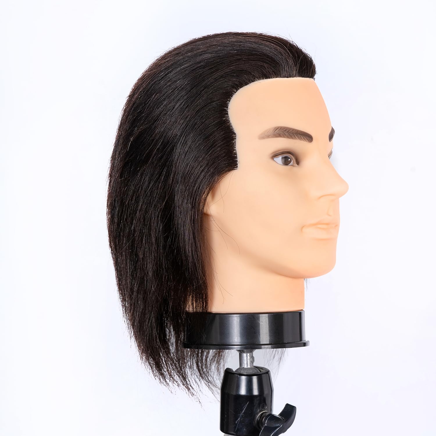 Male Mannequin Head with Stand - 100 Human Hair