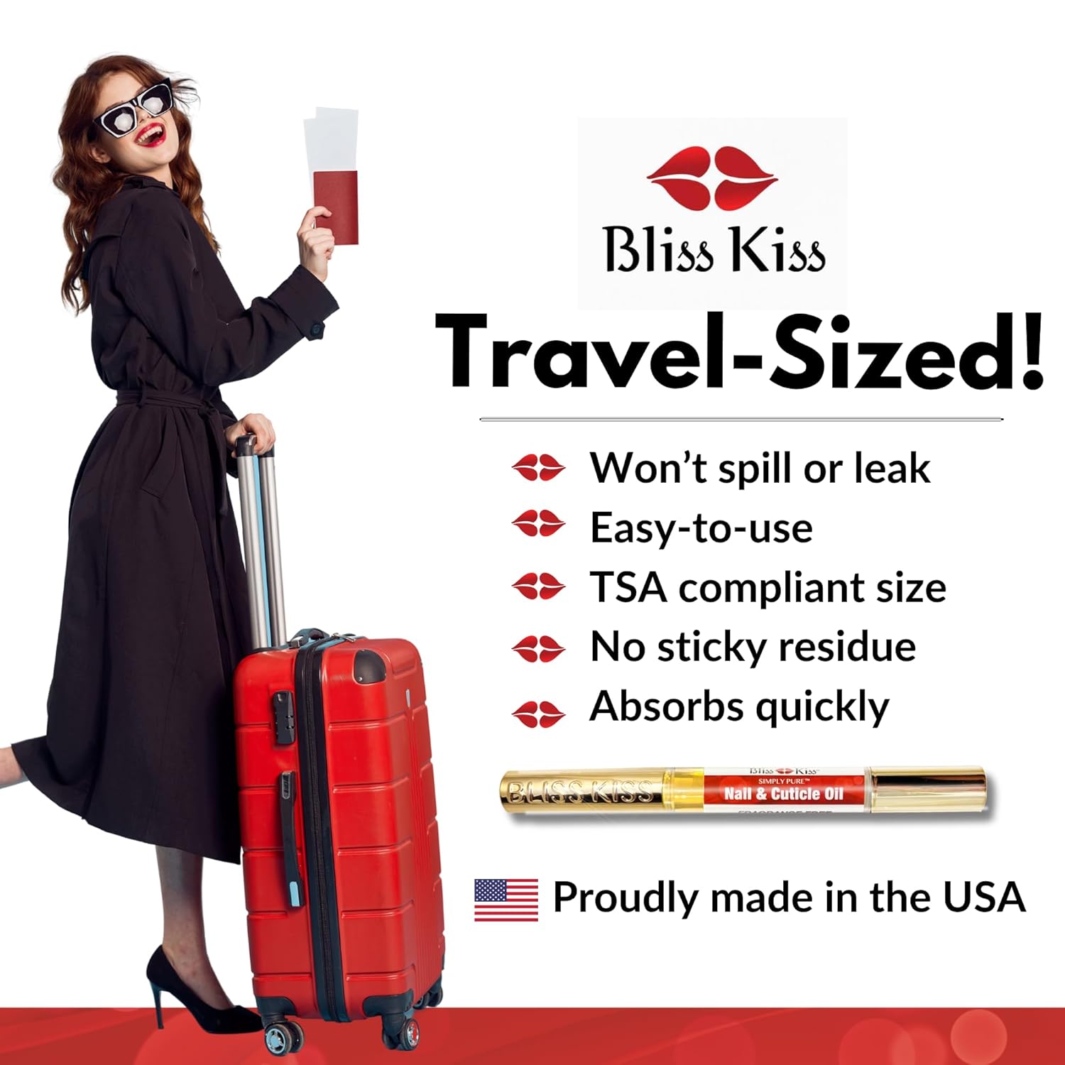 Bliss Kiss Nail Oil Cuticle Pen with Vitamin E and Jojoba
