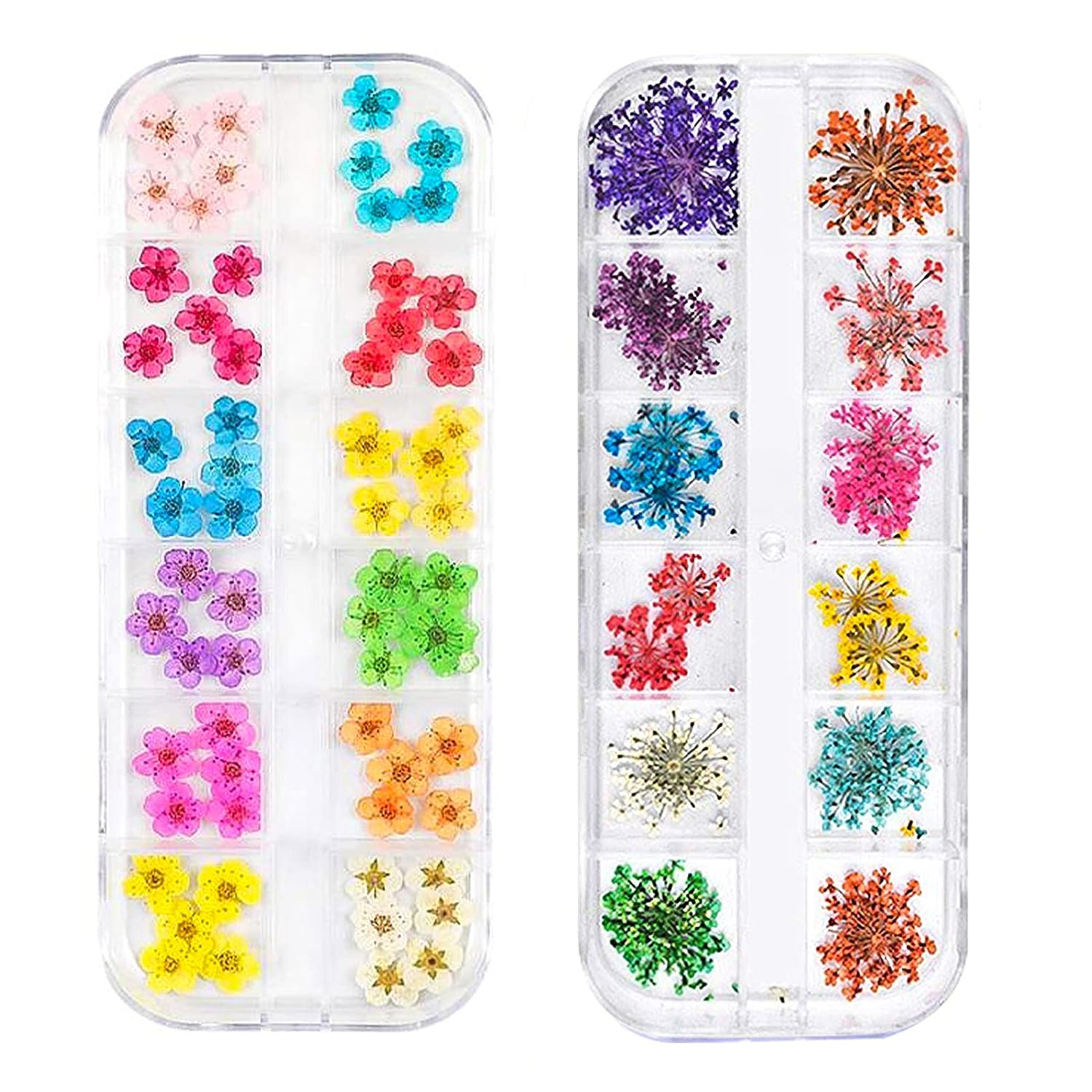 CHANGAR 3D Dried Flower Sticker Set for Nail Art and Resin Craft