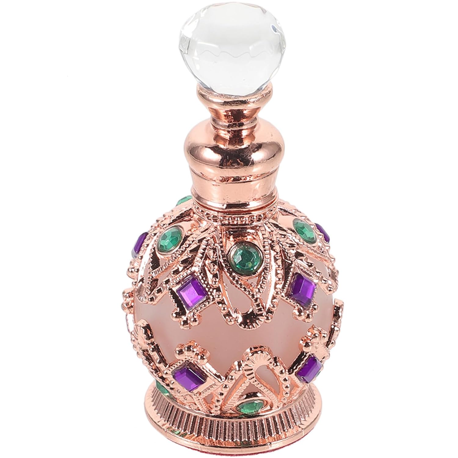 Vintage Rose Gold Glass Perfume Bottle Refillable