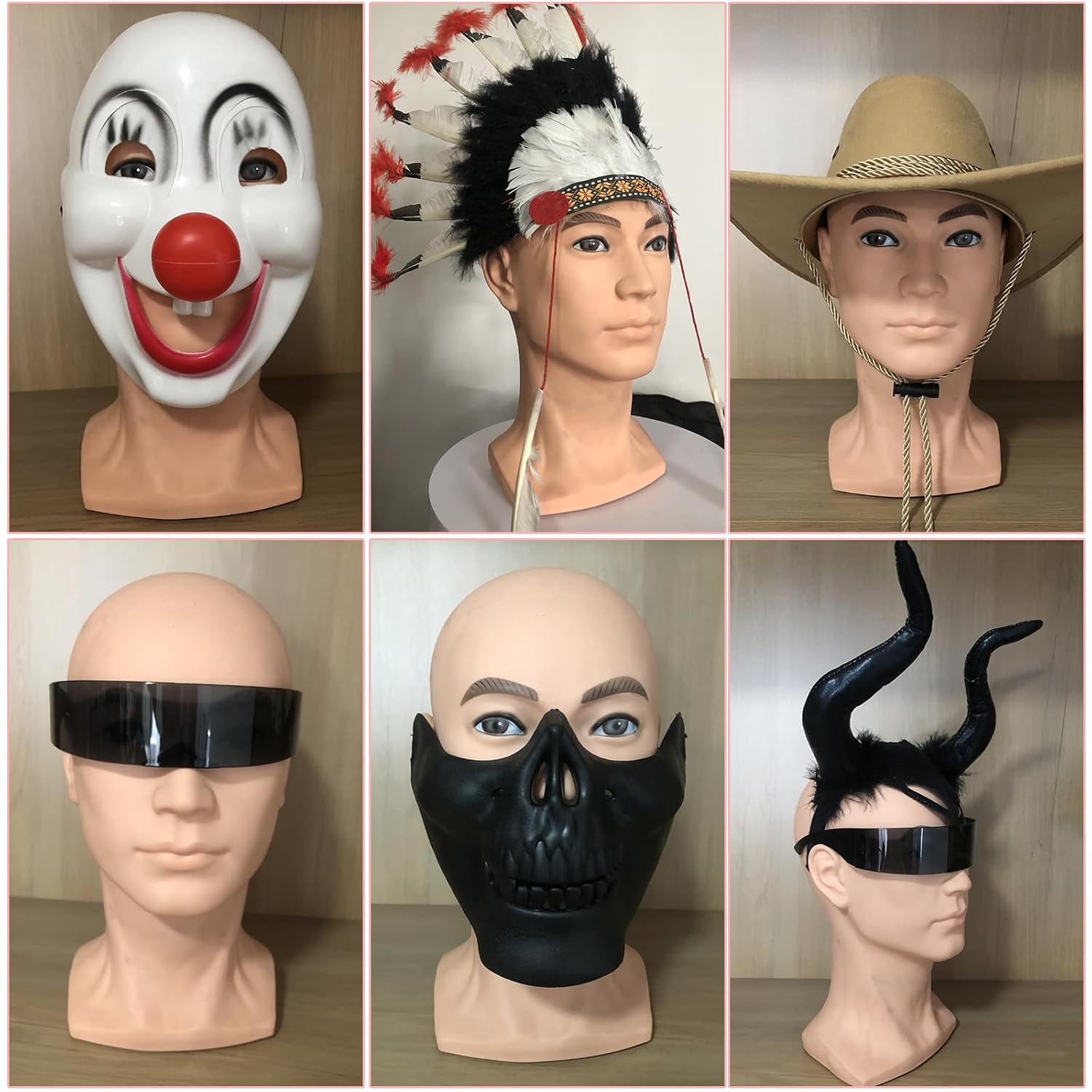 PVC Male Mannequin Head for Wig and Headphone Display