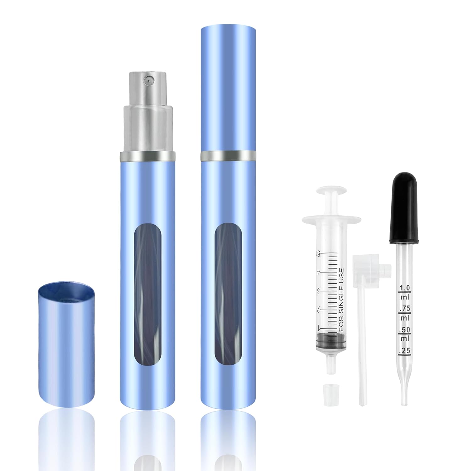 2 Pack Refillable Mini Perfume Atomizer Bottles Portable Travel Spray Dispensers 5ml