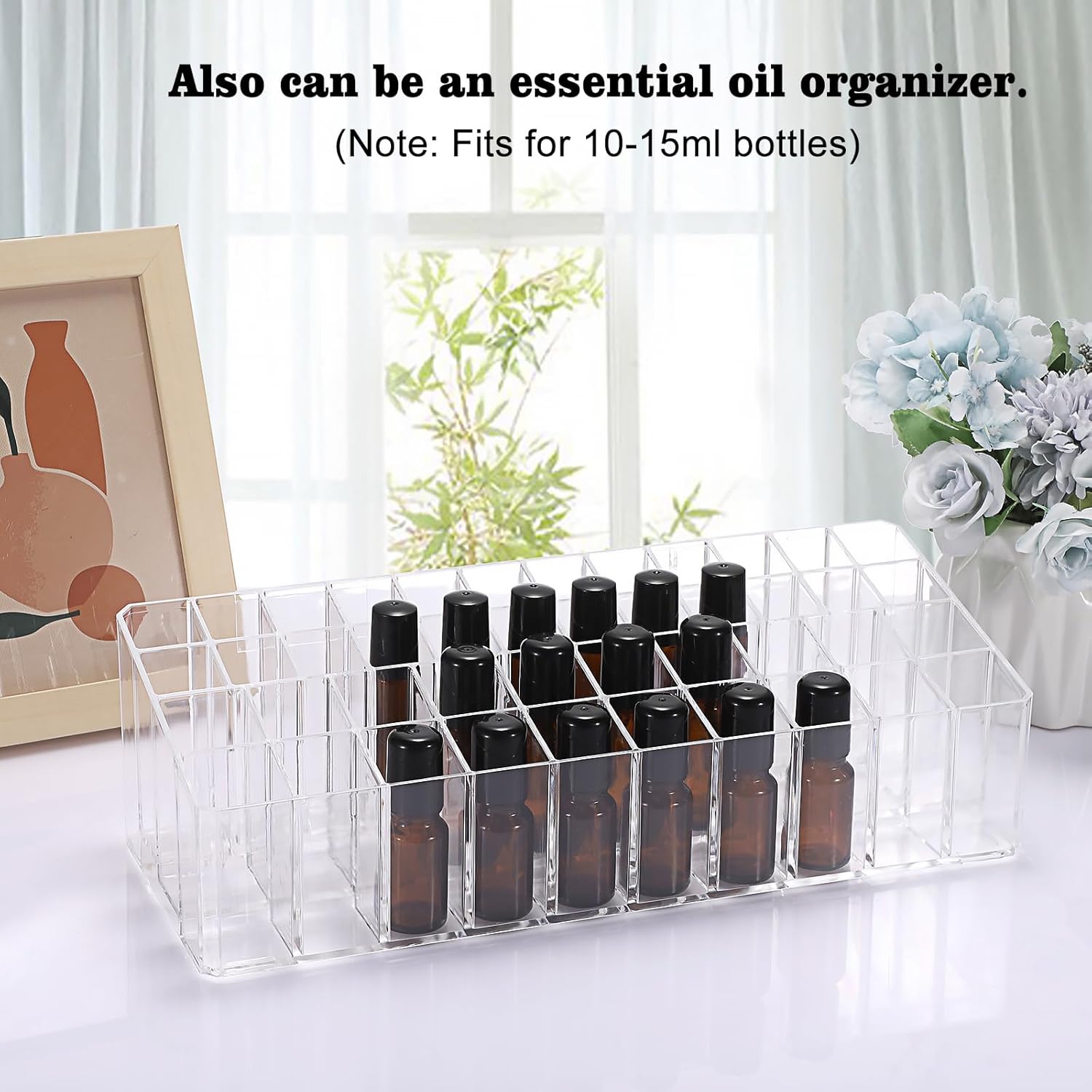 ELLDOO Rollerball Perfume Organizer with 44 Spaces