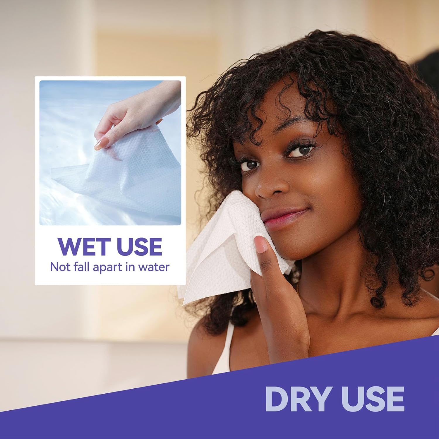 Jolly Care Disposable Face Towels 10x12 50 Count 4 Pack