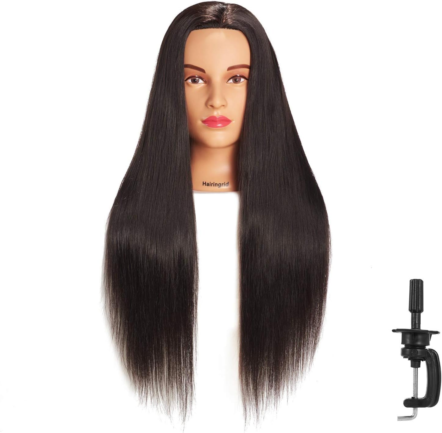 Hairingrid Mannequin Head with Free Clamp Holder Black