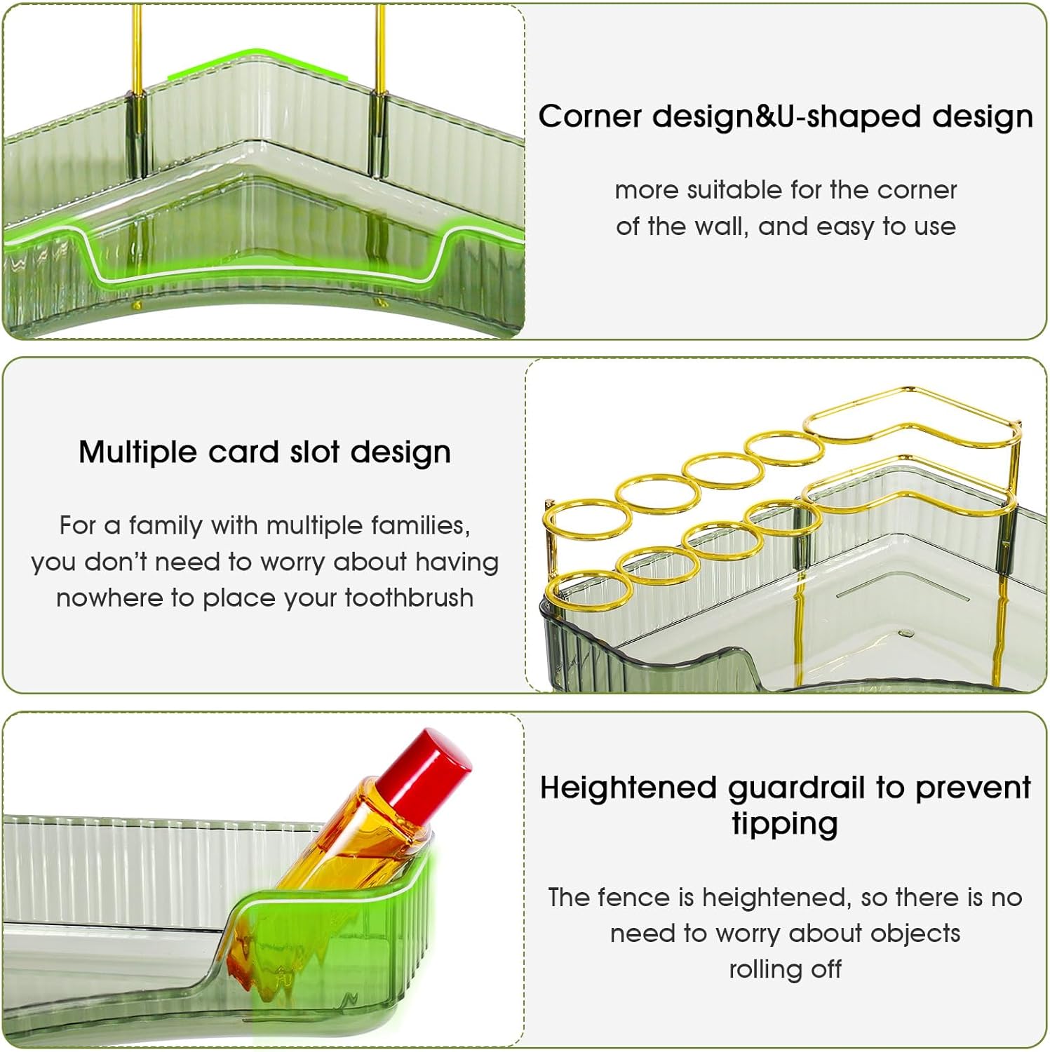 Jian Yana 2 Tier Green Makeup Organizer