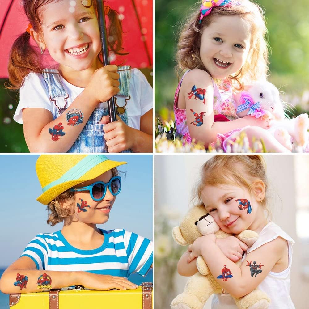 Cute Spider Temporary Tattoos for Kids and Adults