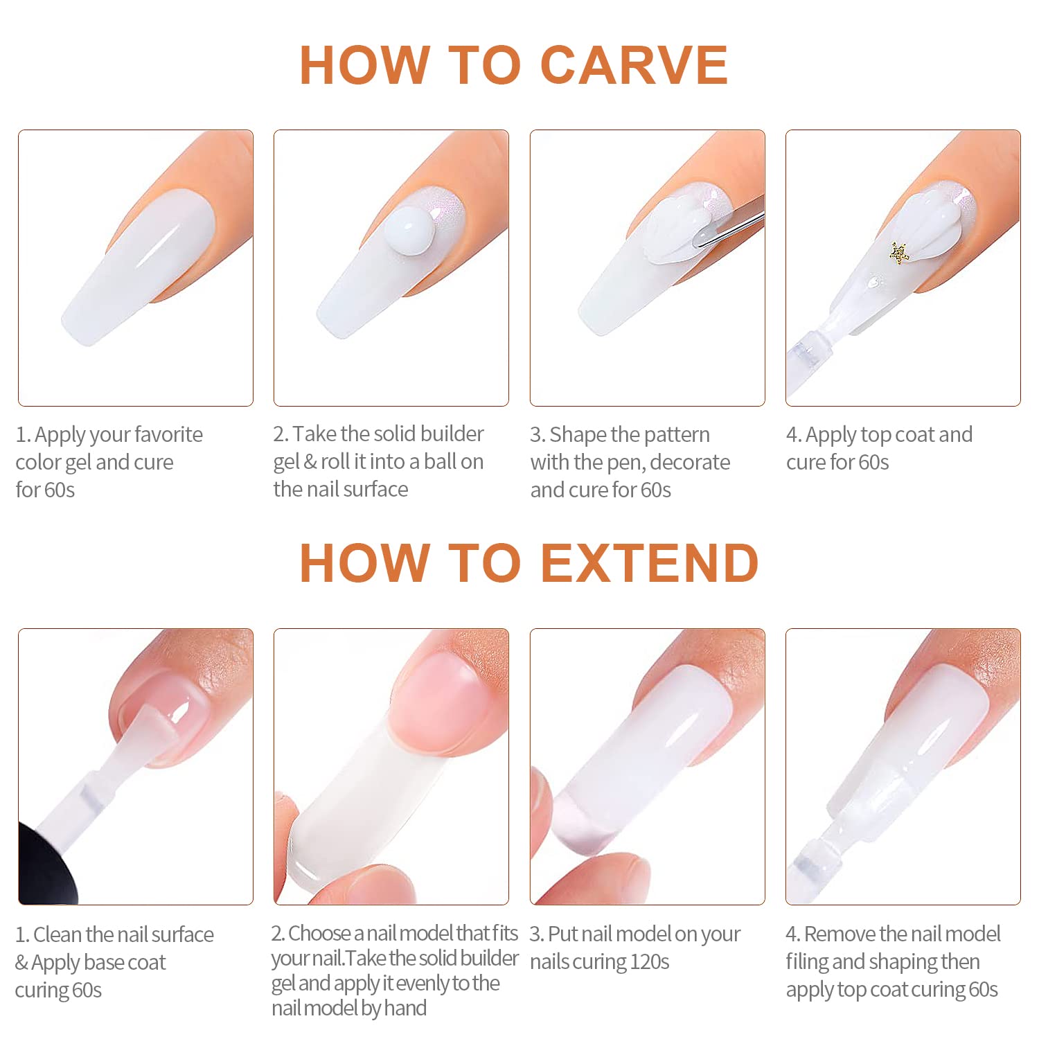 RARJSM Solid Builder Nail Gel 15g for Extensions and Art
