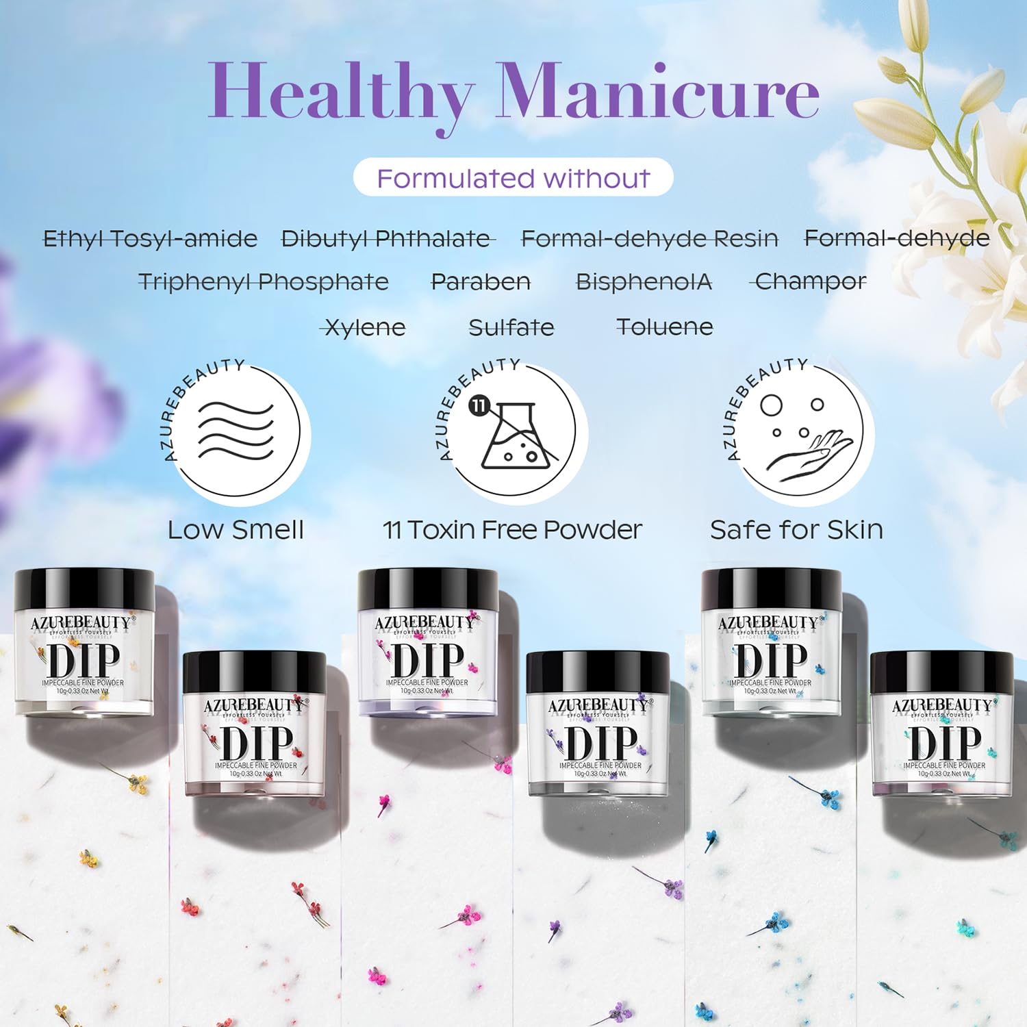 AZUREBEAUTY Dip Powder Nail Art Set 6 Colors