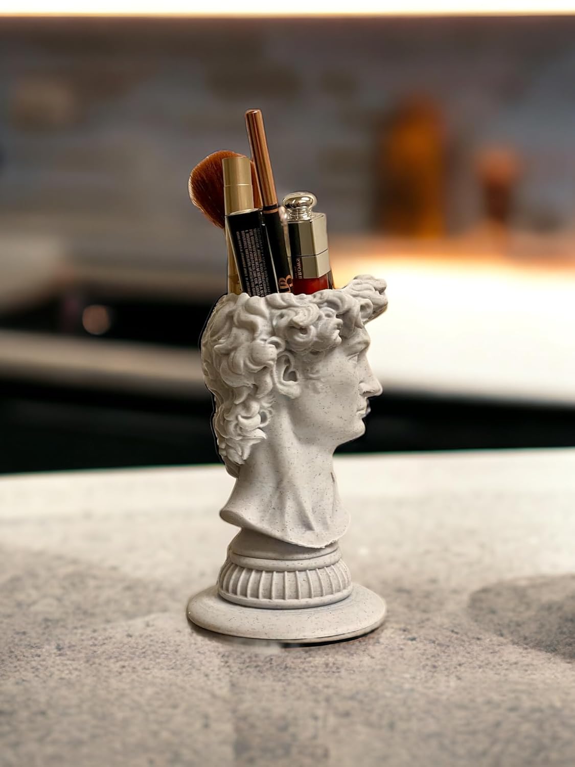 David Head Bust Statue Makeup Organizer