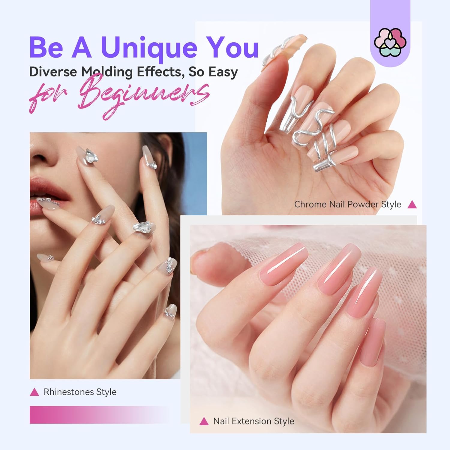 SAVILAND 3D Gel Builder Nail Kit for DIY Art