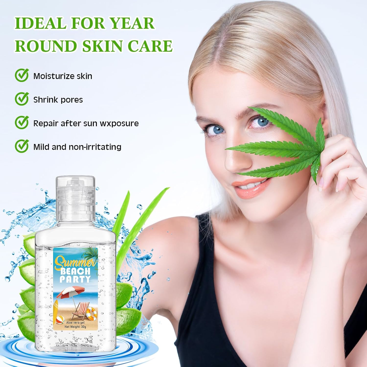 12 Pcs Mini Aloe Vera Gel Set for Travel Gifts