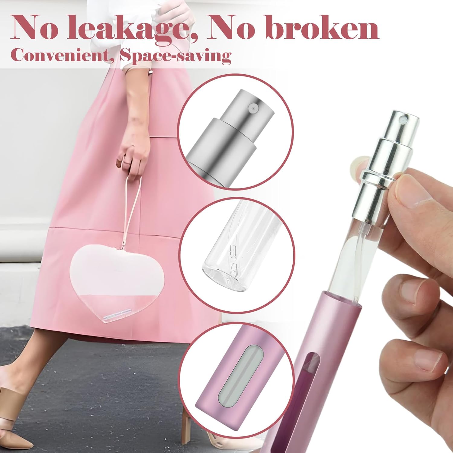 4pcs Mini Perfume Travel Bottles with Clear Window
