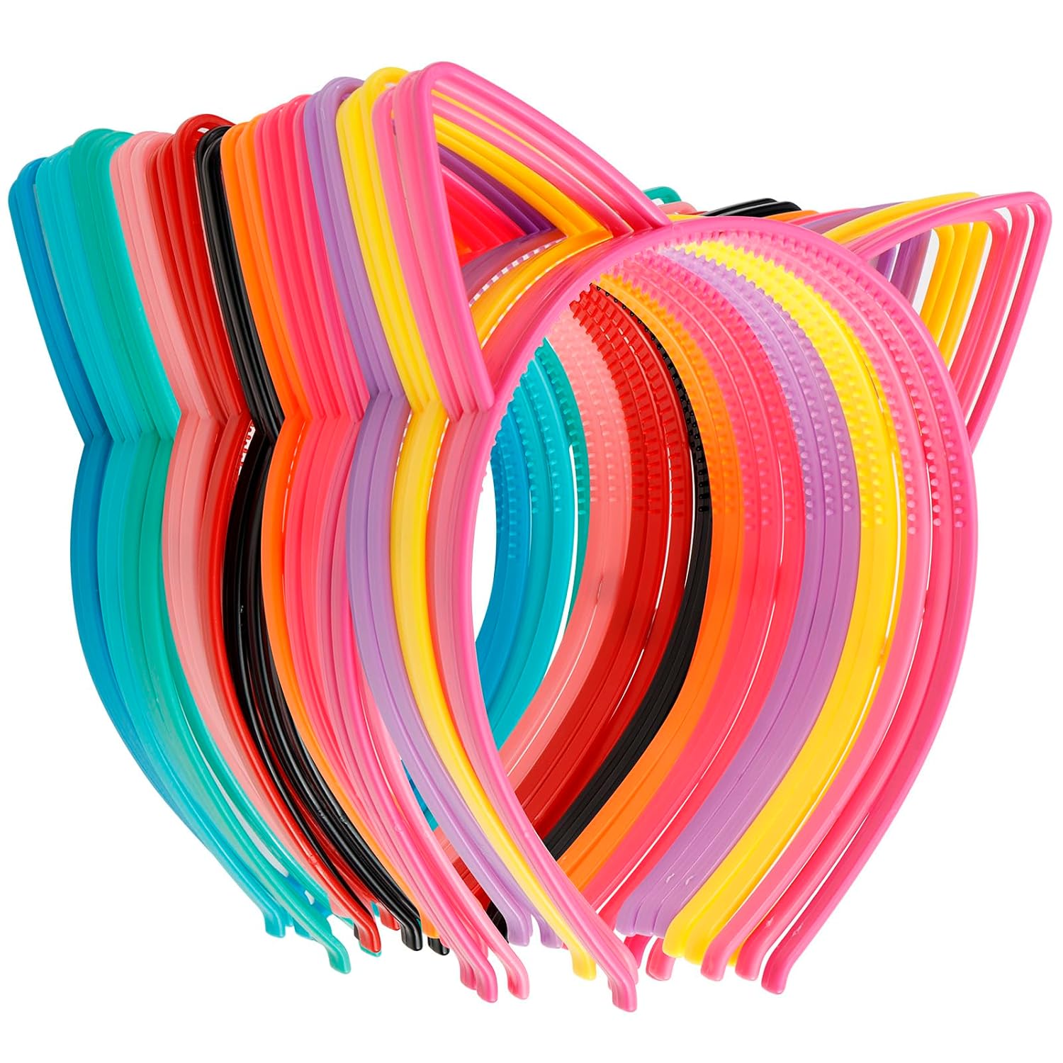 COCIDE 36 Pcs Cat Ears Headbands for Girls and Women