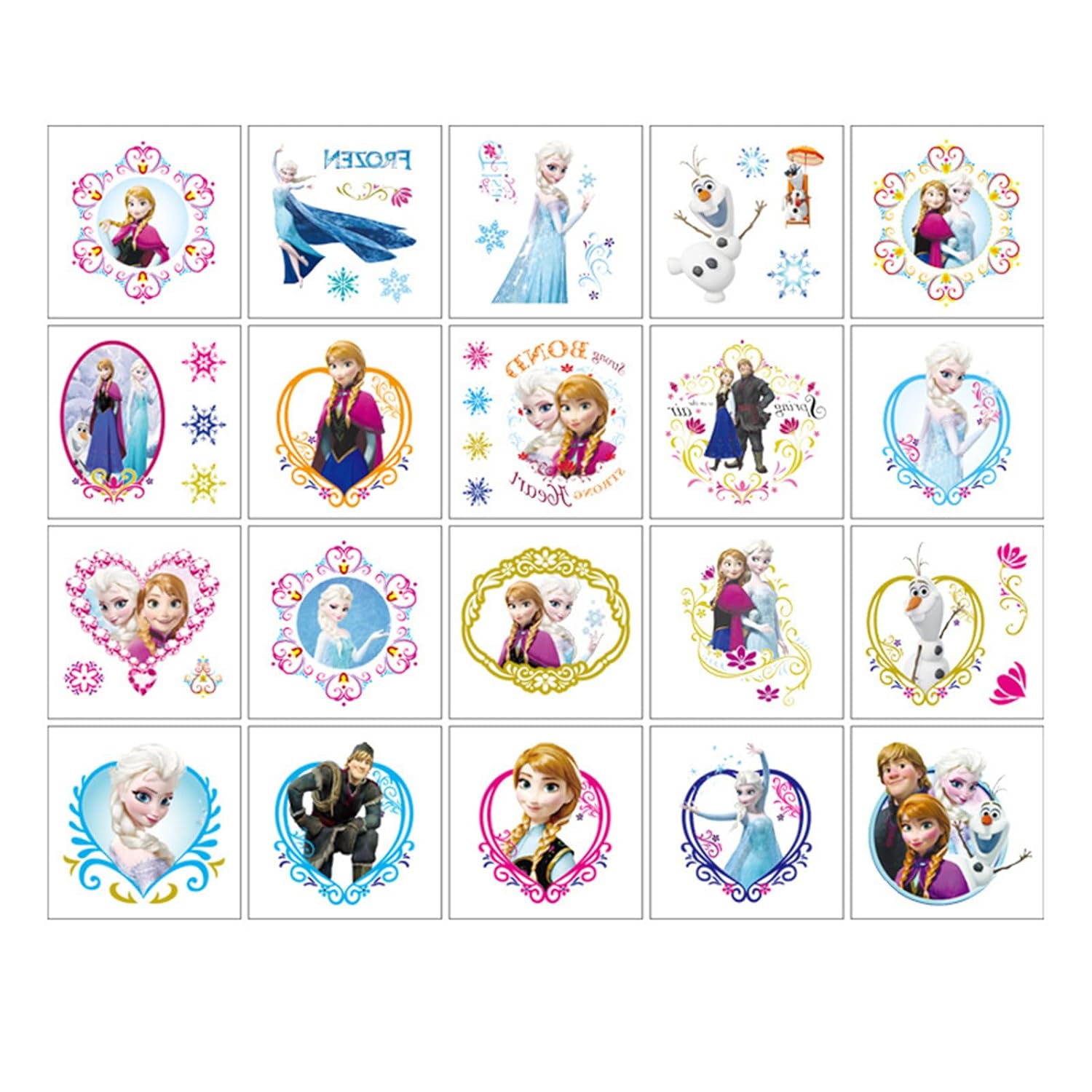 40pcs Frozen Temporary Tattoos for Girls Kids