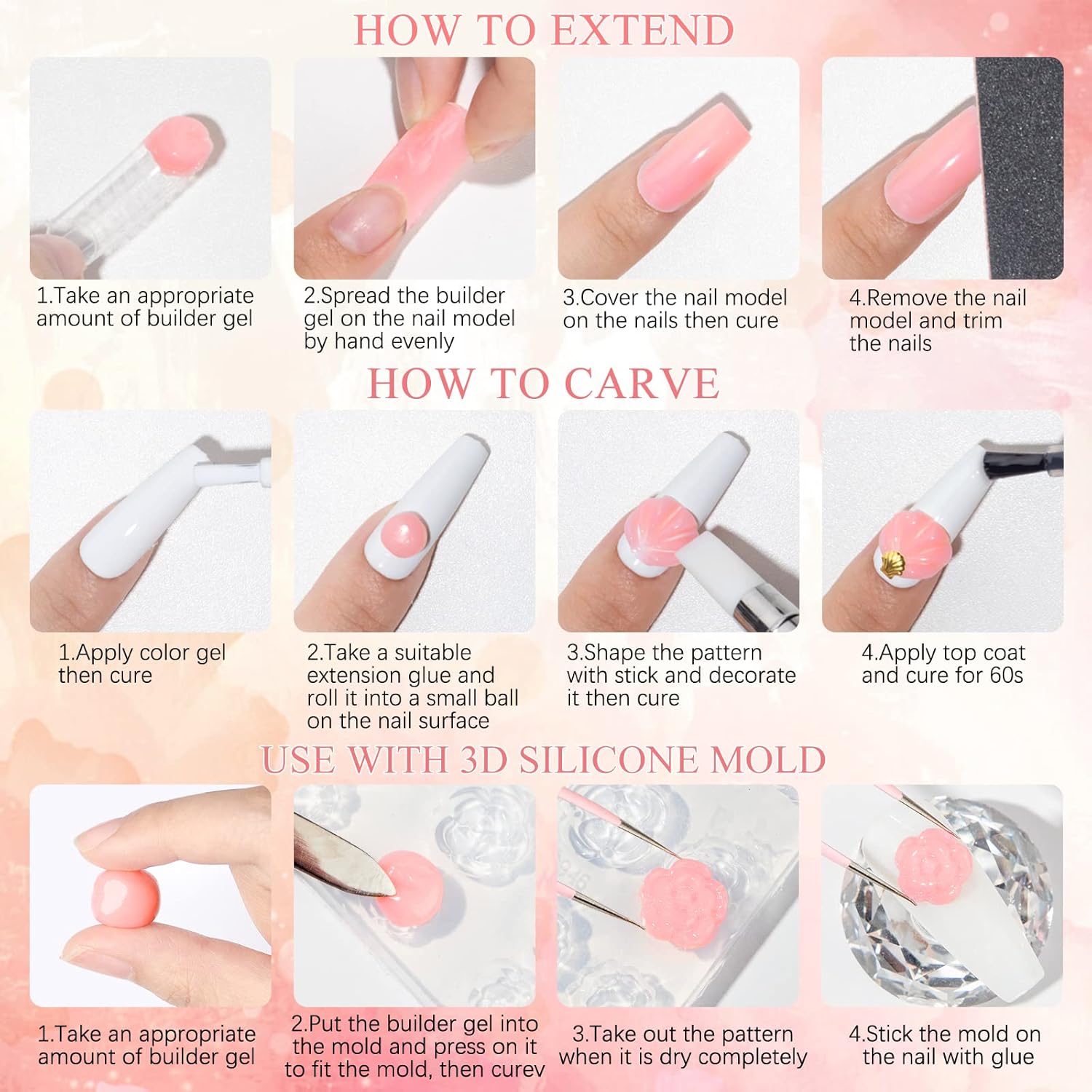 SUPWEE Solid Builder Gel for Nail Art