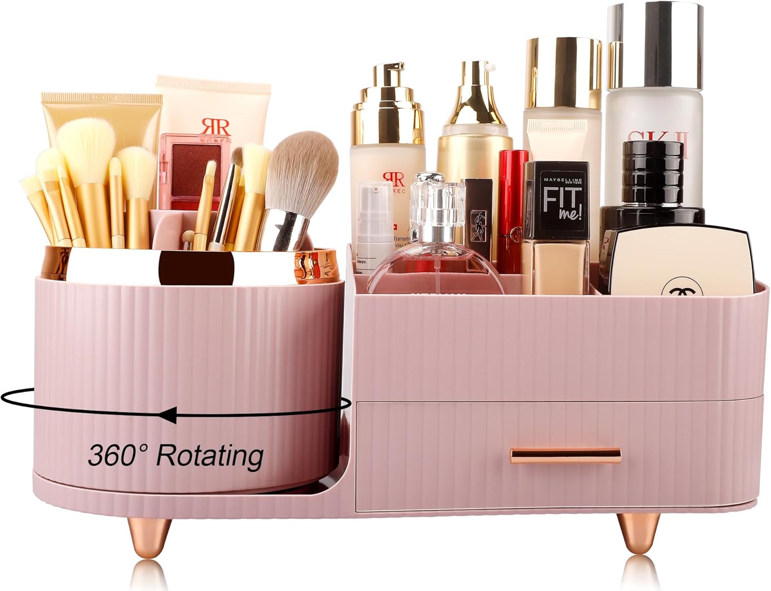Molutsody Makeup Organizer for Vanity with Drawers