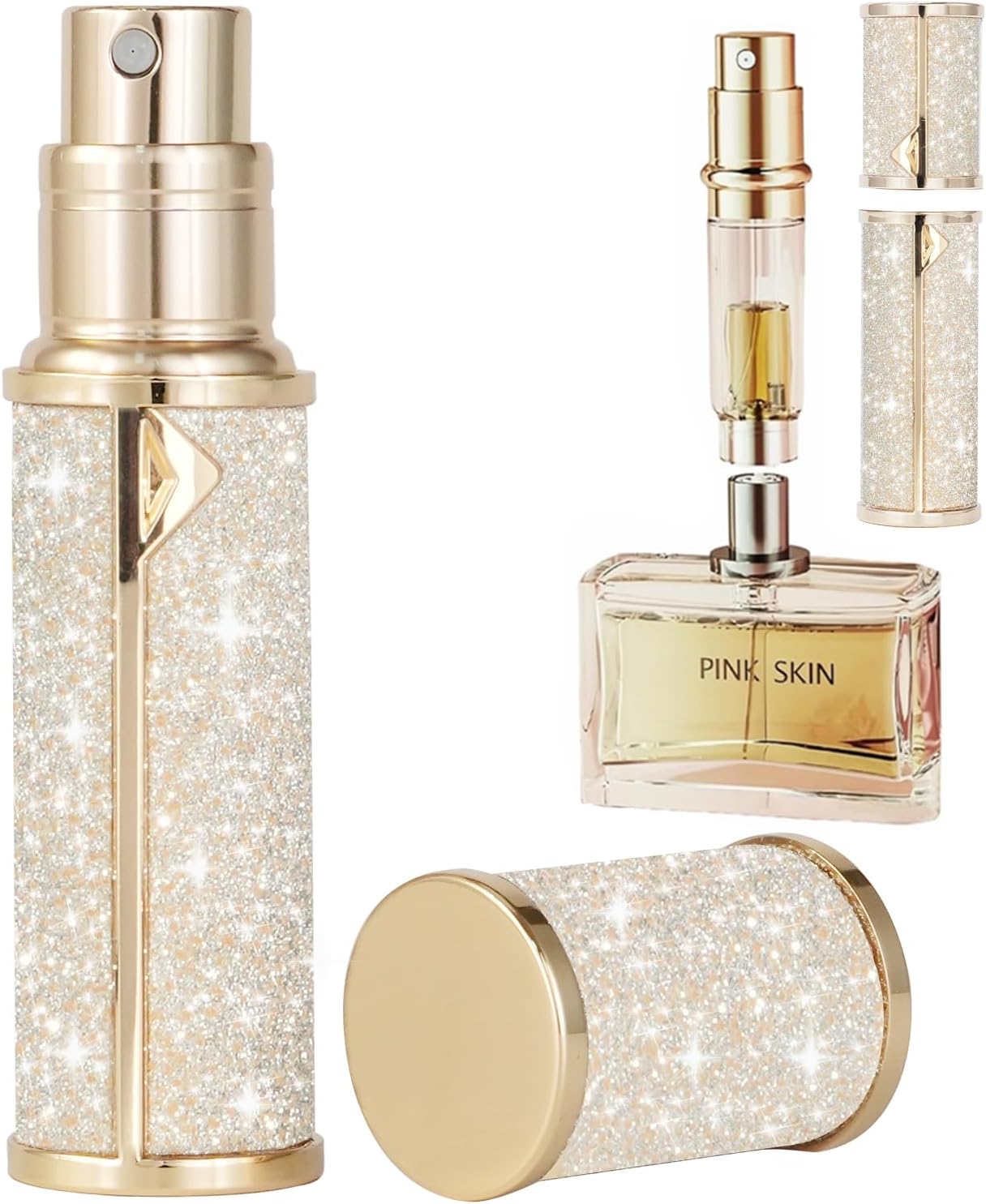 Travel Perfume Bottle Refillable 5ml Golden