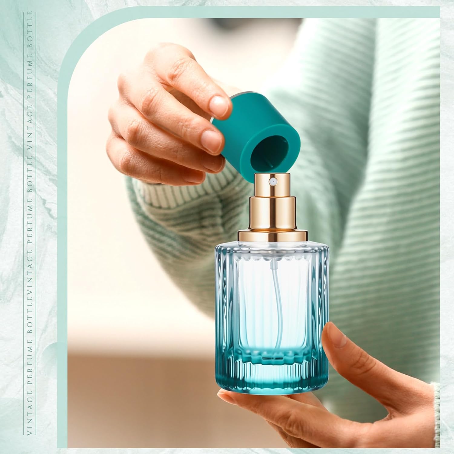6 Pcs 30 ml Refillable Glass Cologne Bottles Set