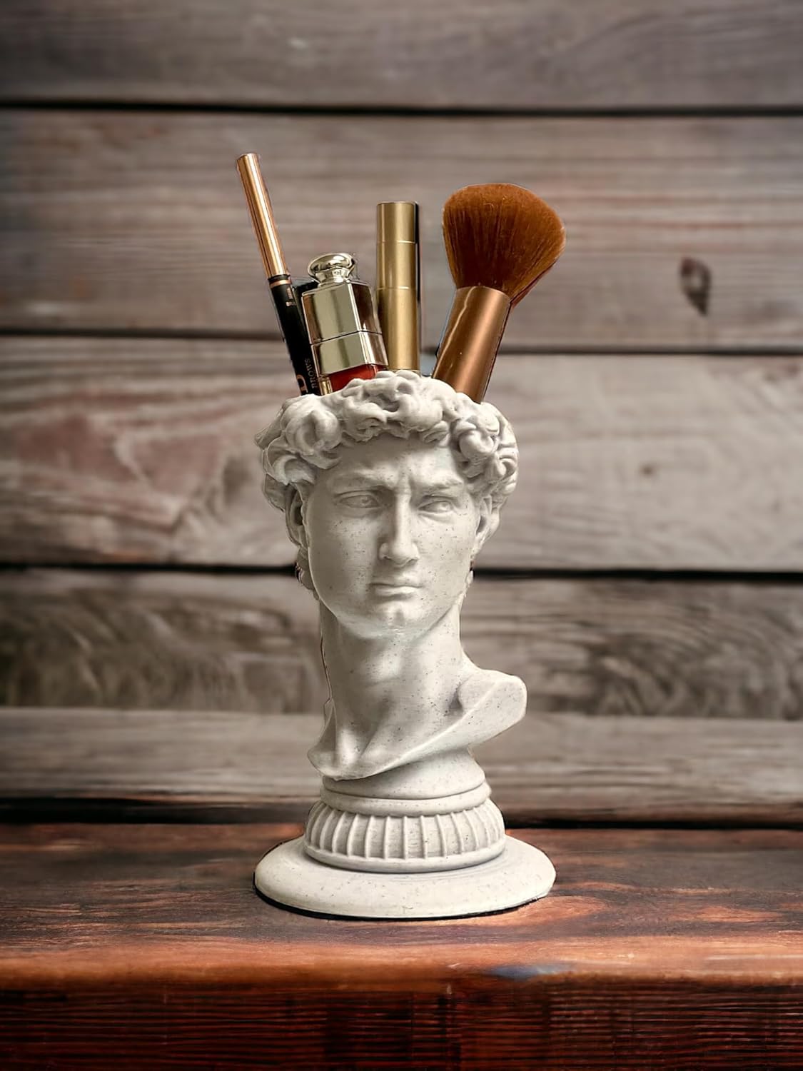 David Head Bust Statue Makeup Organizer
