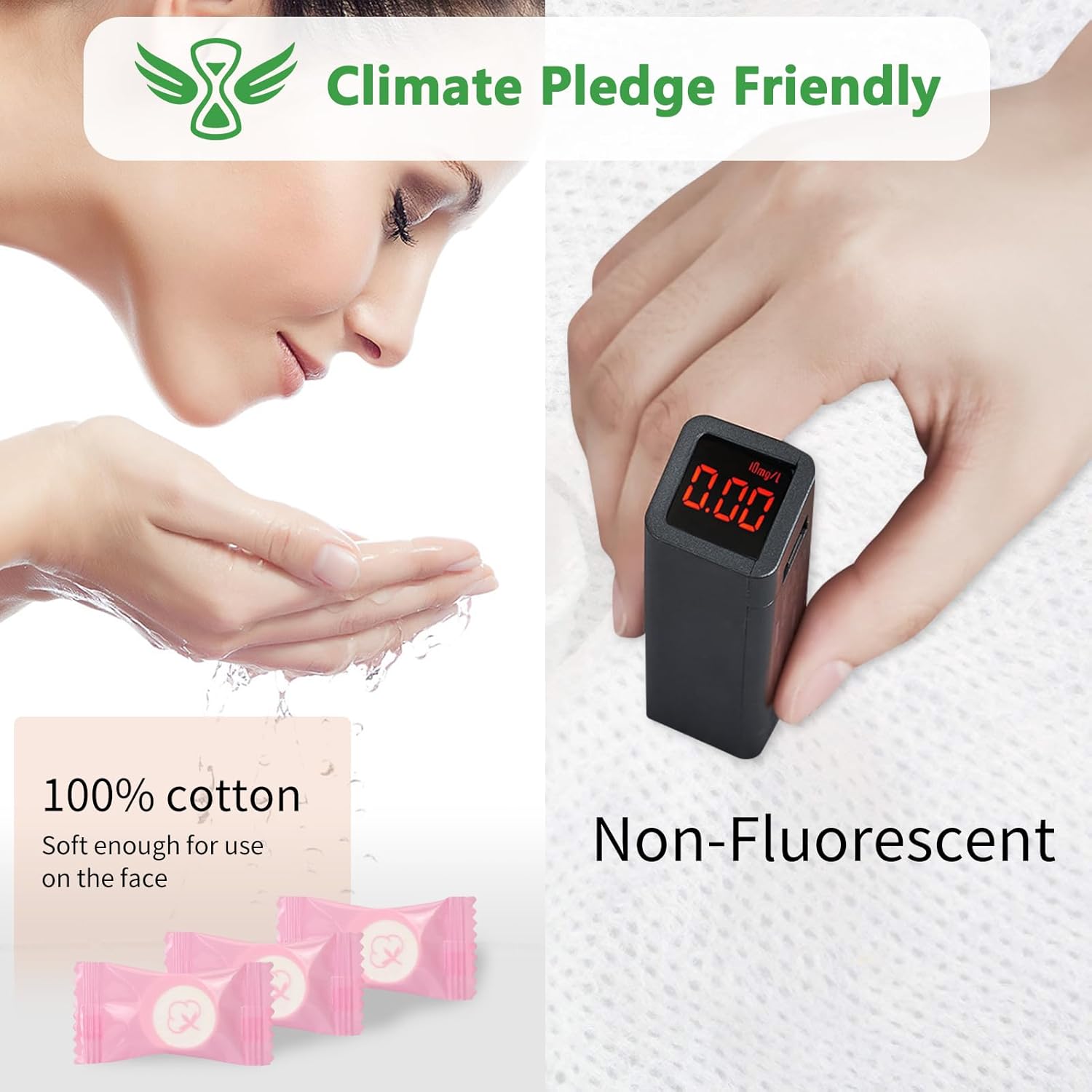 Classycoo 100pcs Cotton Compressed Face Towel Tablets Pink