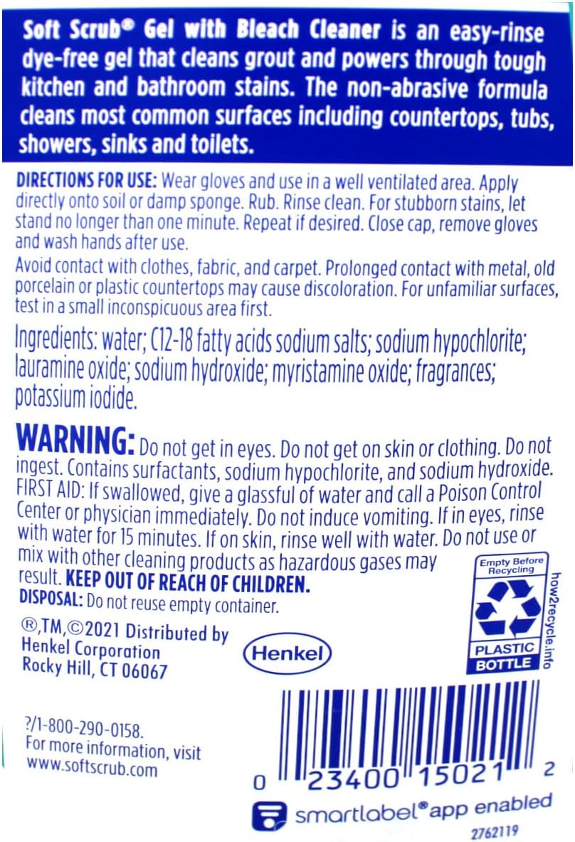 Soft Scrub Gel Cleanser with Bleach - 126 Fl Oz Pack of 2