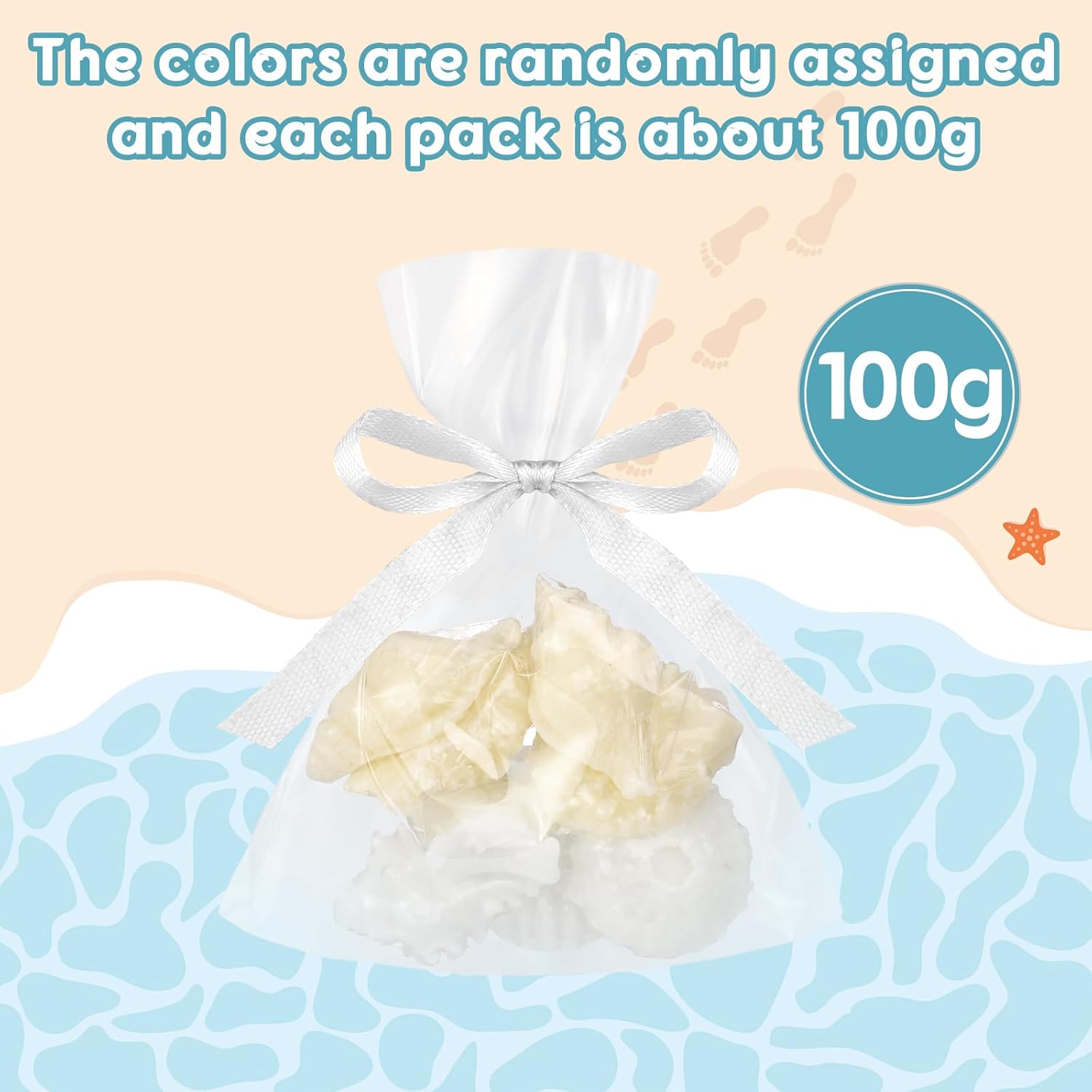 200g Sea Glass Soap with White Seashell Design