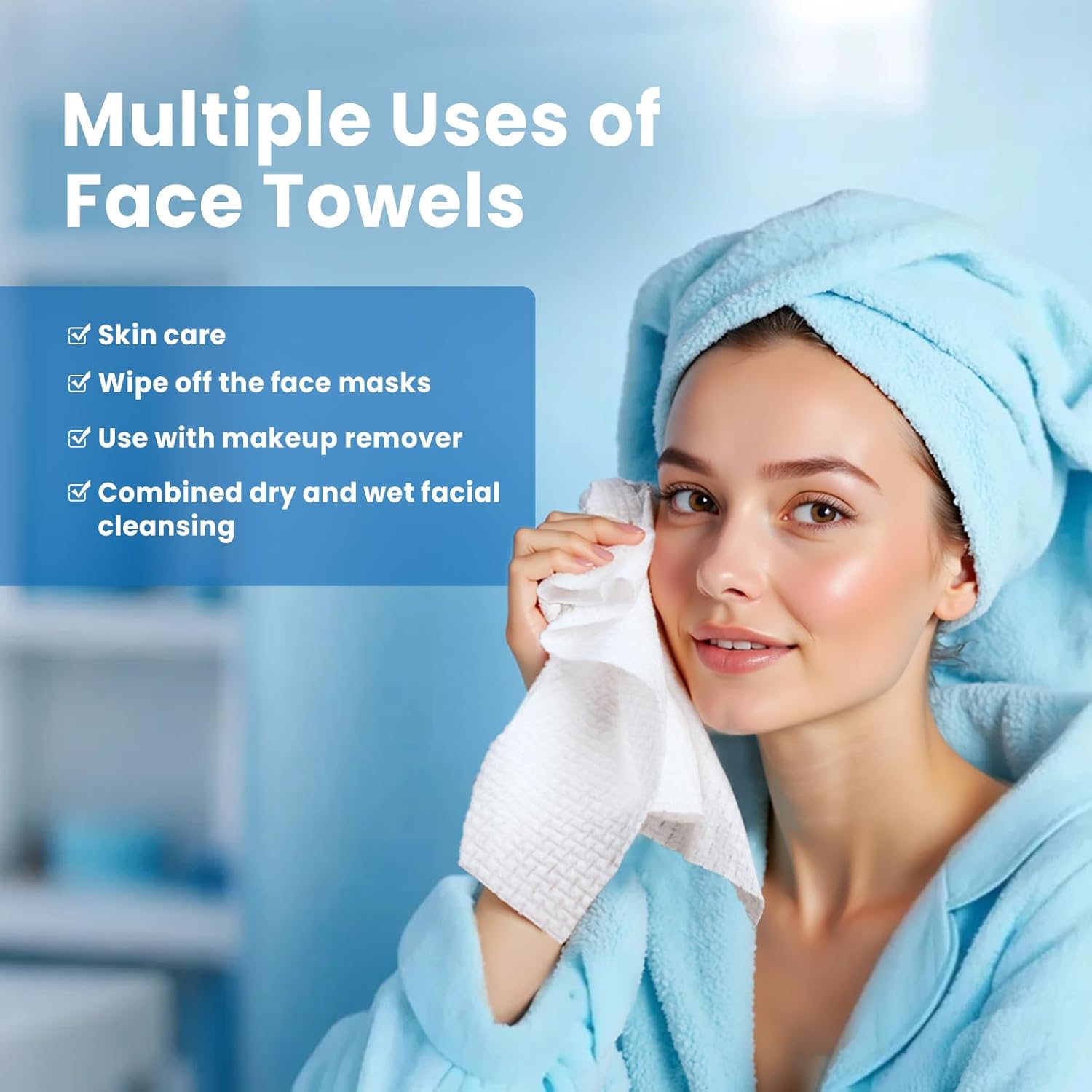 Borje Face Towels XL 100 Biobased 100 Count 2 Packs