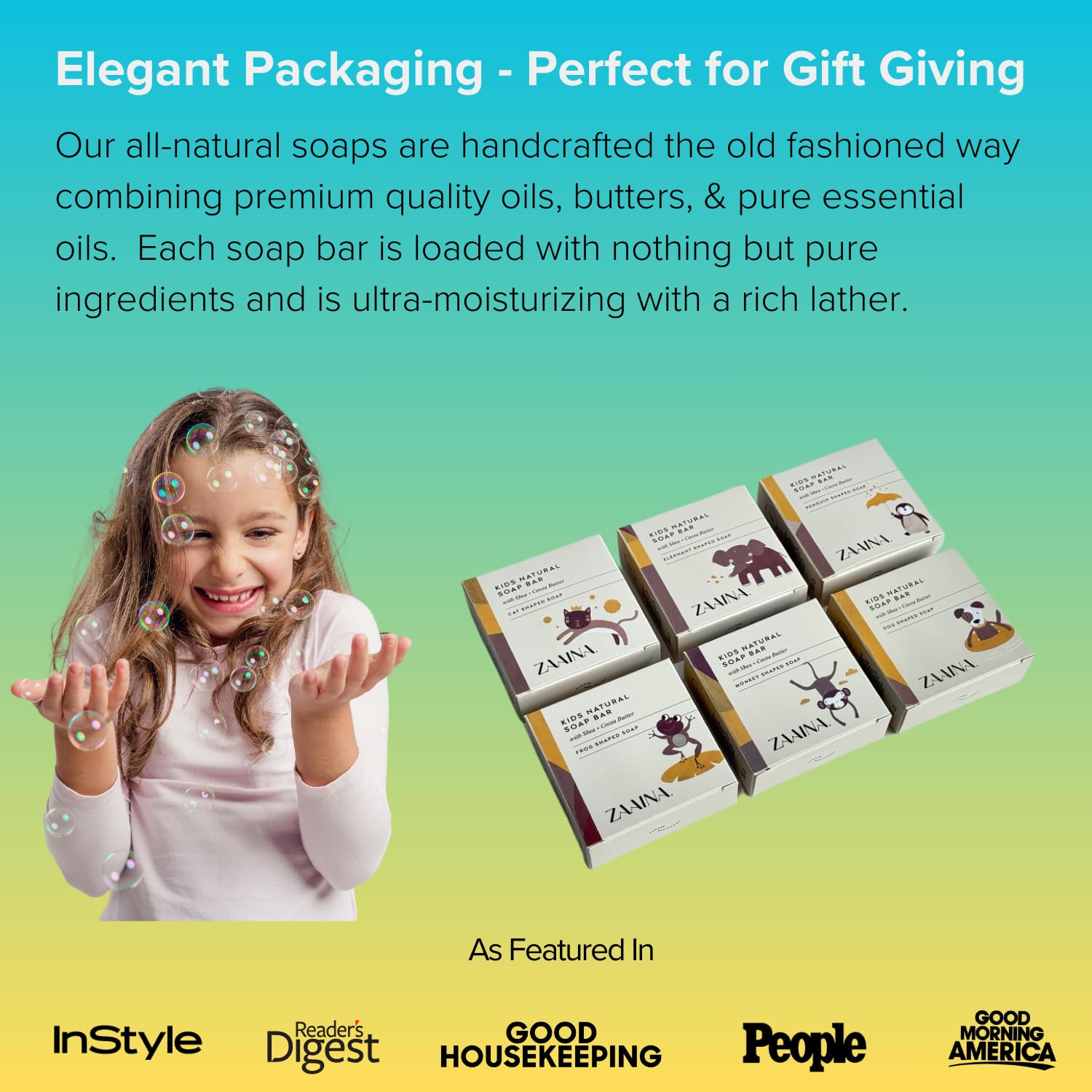 ZAAINA Natural Kids Soap Bar Set of 6