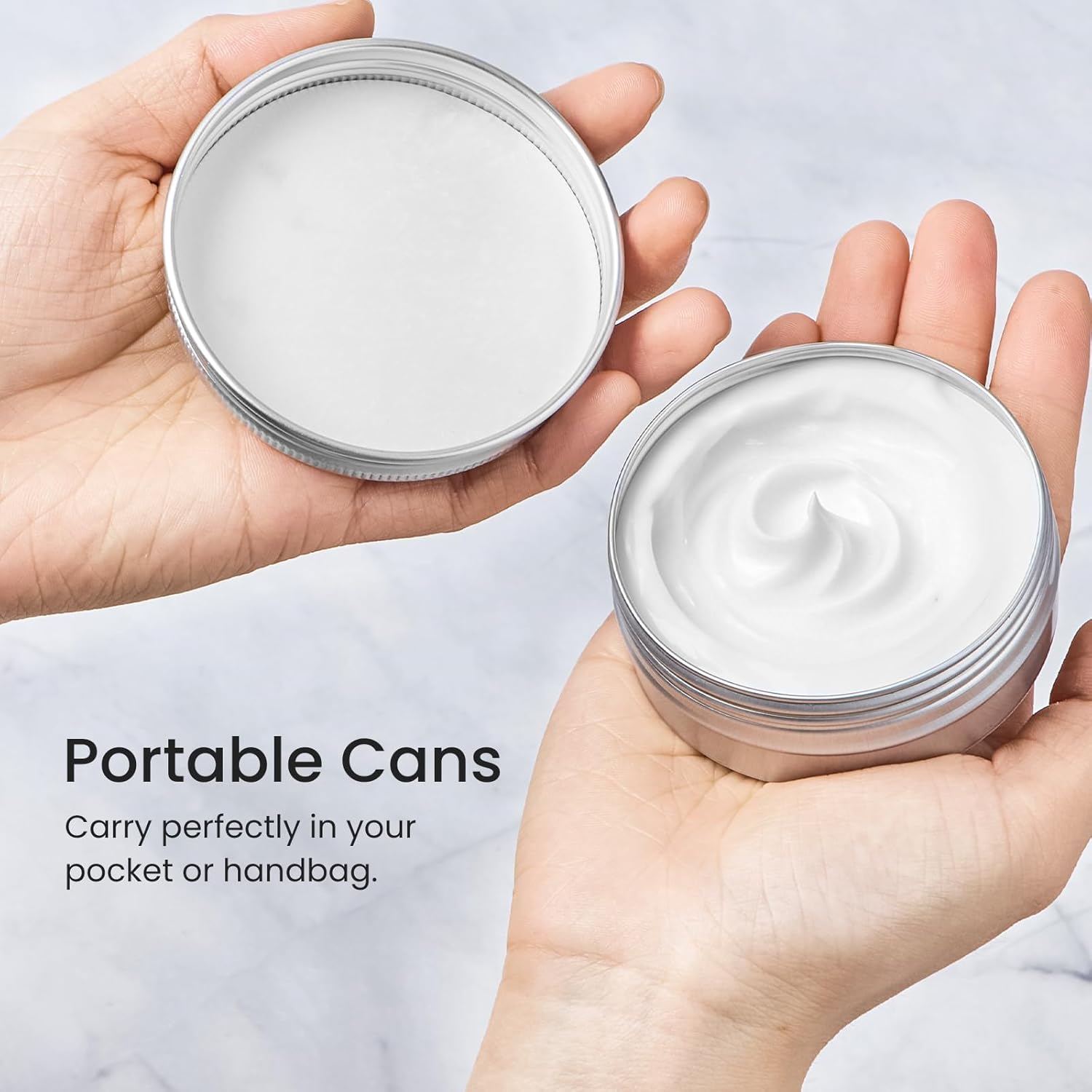 TUZAZO 24 Pack 2 Oz Aluminum Tin Cans with Screw Lid and Labels