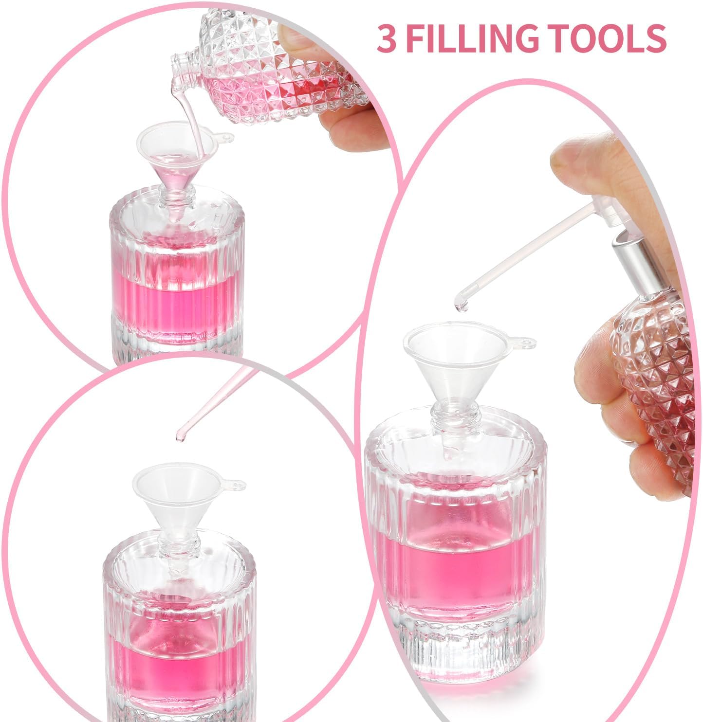 2 Pack 30ml 50ml Empty Perfume Spray Bottles Refillable and Leak Proof