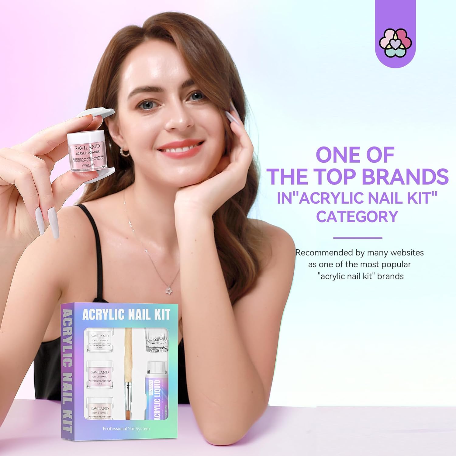 Saviland Acrylic Nail Kit for French Sculptures and DIY Art