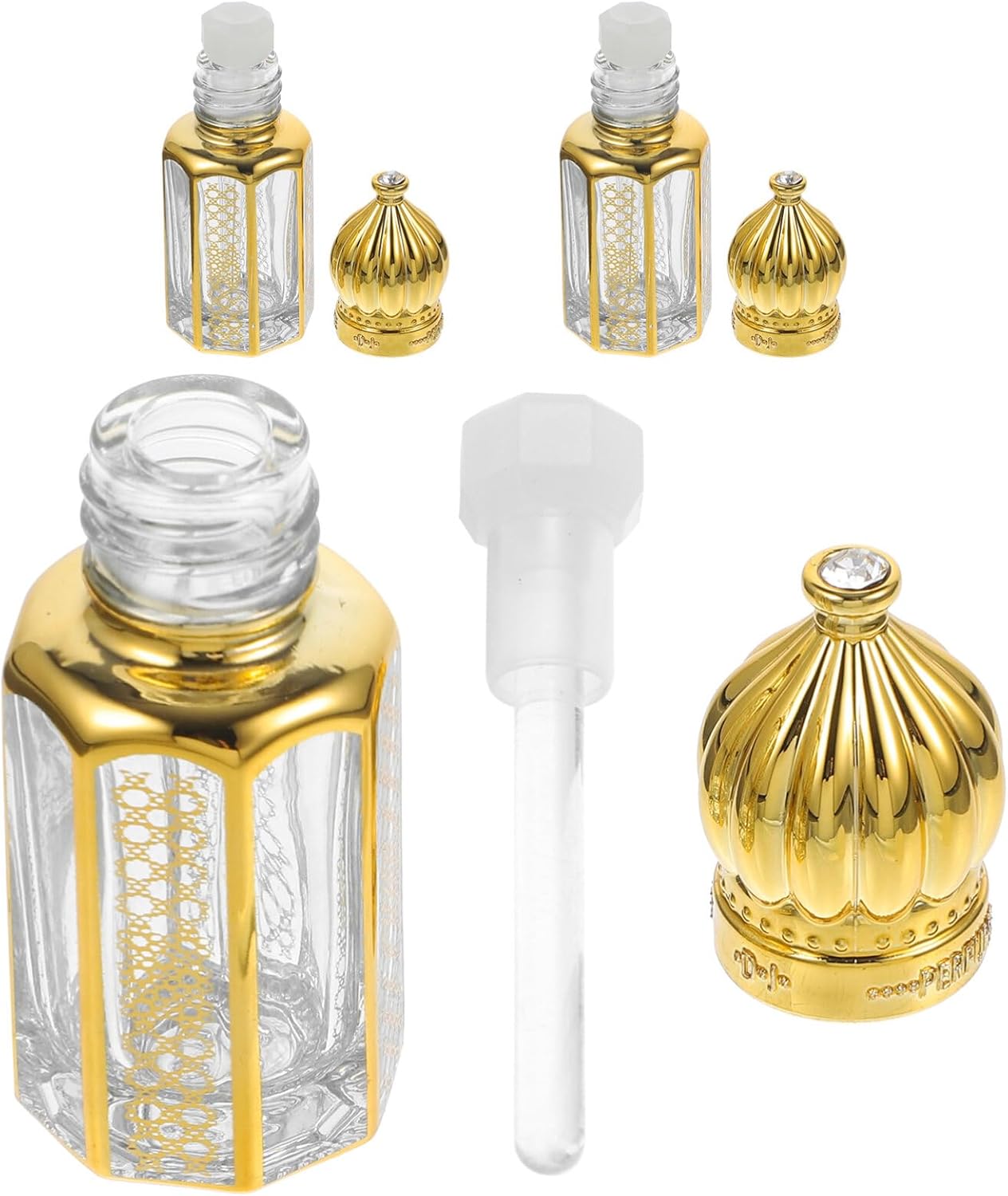 FRCOLOR Essential Oil Roller 3Pcs Glass Bottles