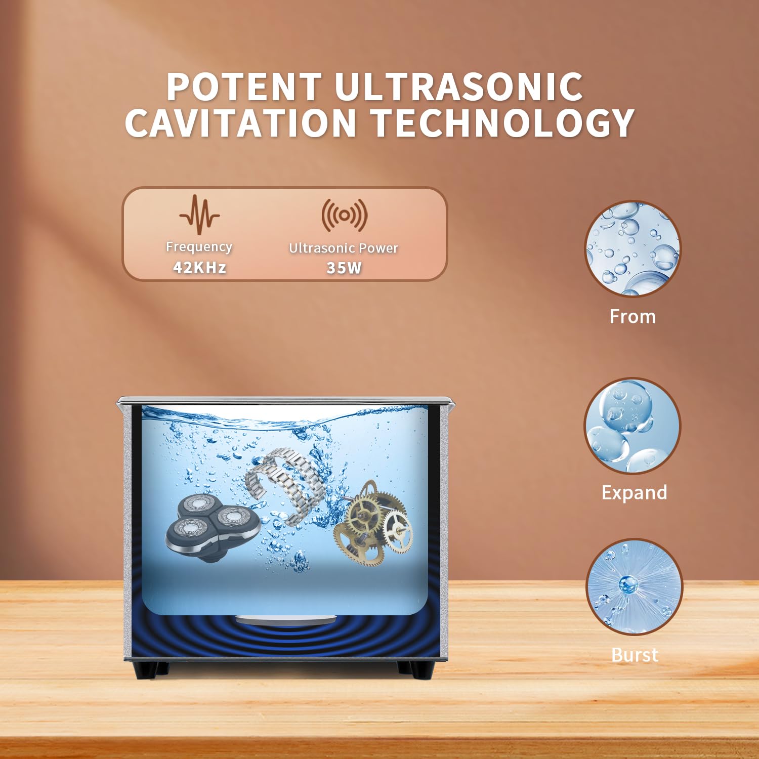 South Base Ultrasonic Jewelry Cleaner 900ML 35W