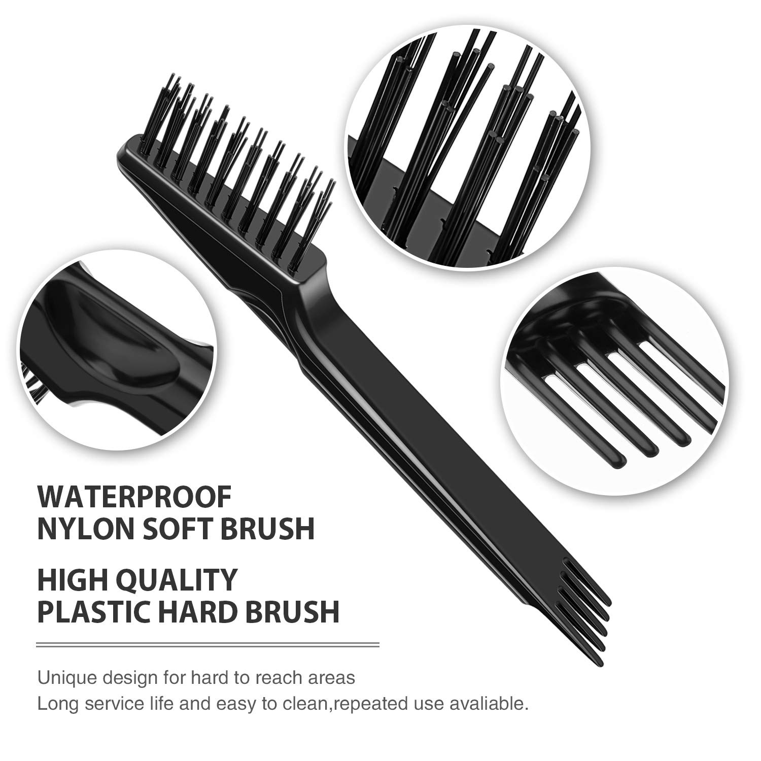 Boao Double-Ended Hair Brush Cleaner with Mini Rake