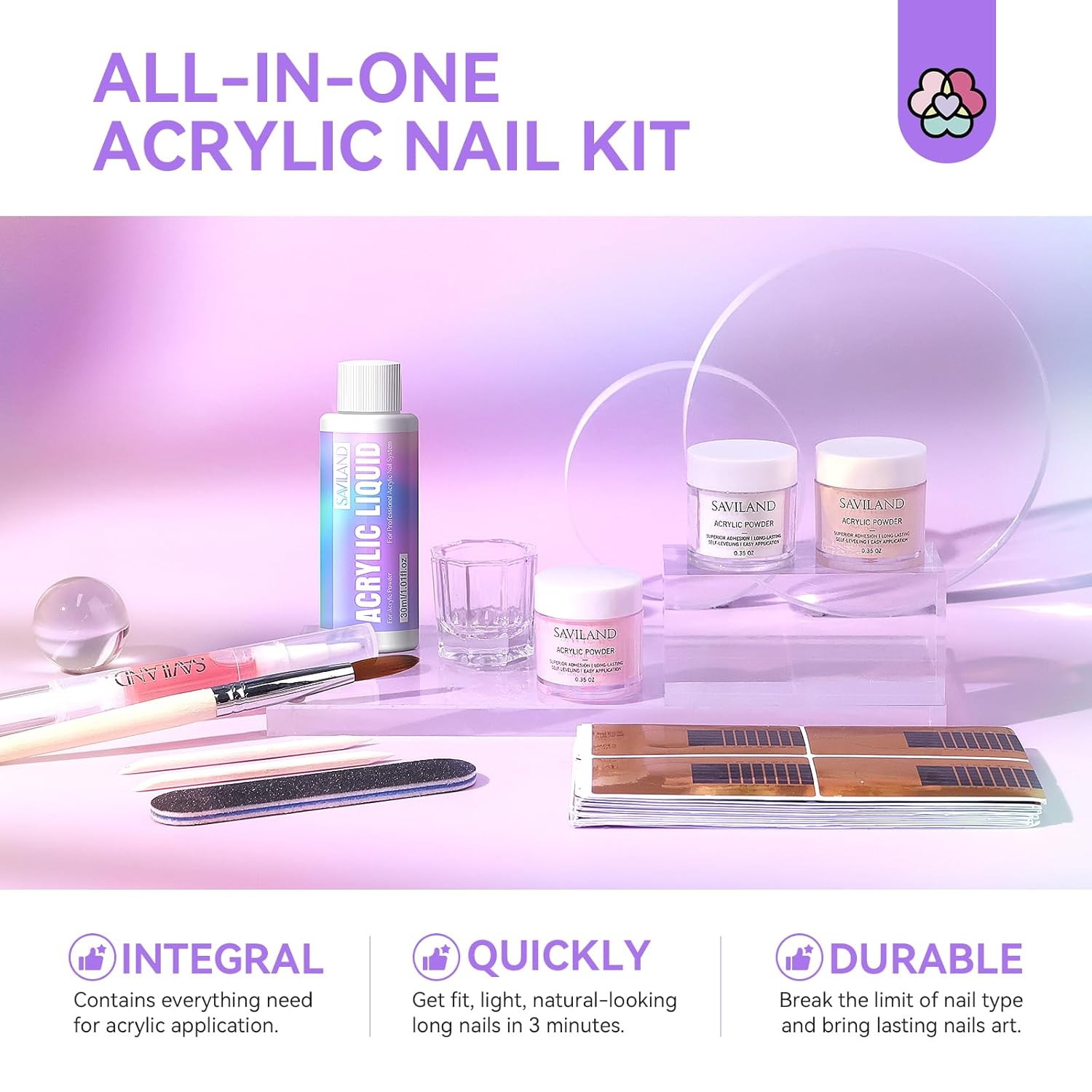 Saviland Acrylic Nail Kit for French Sculptures and DIY Art