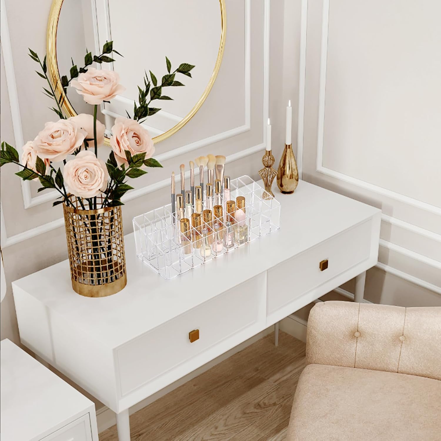 ELLDOO Rollerball Perfume Organizer with 44 Spaces