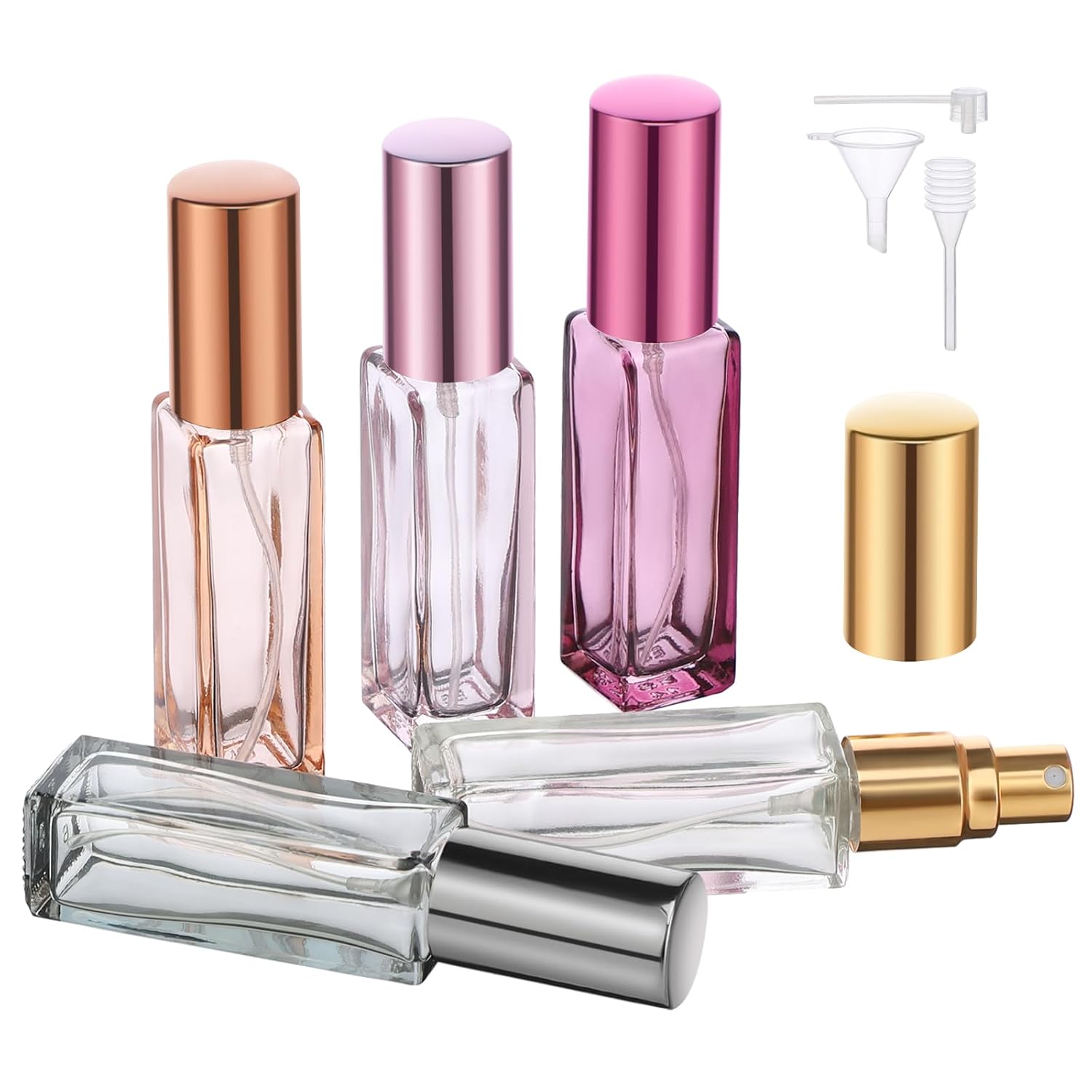 Segbeauty 5pcs 10ML Travel Perfume Refillable Bottles