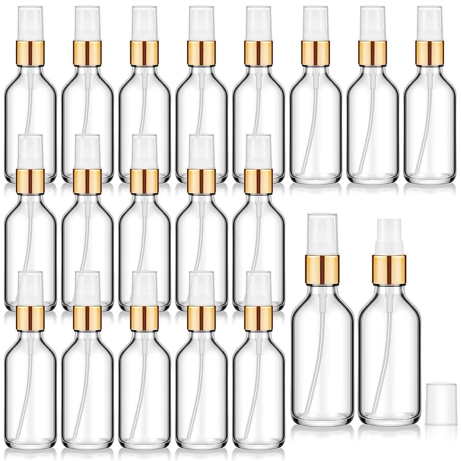20 Pcs Clear Refillable Spray Bottles for Perfume and Travel
