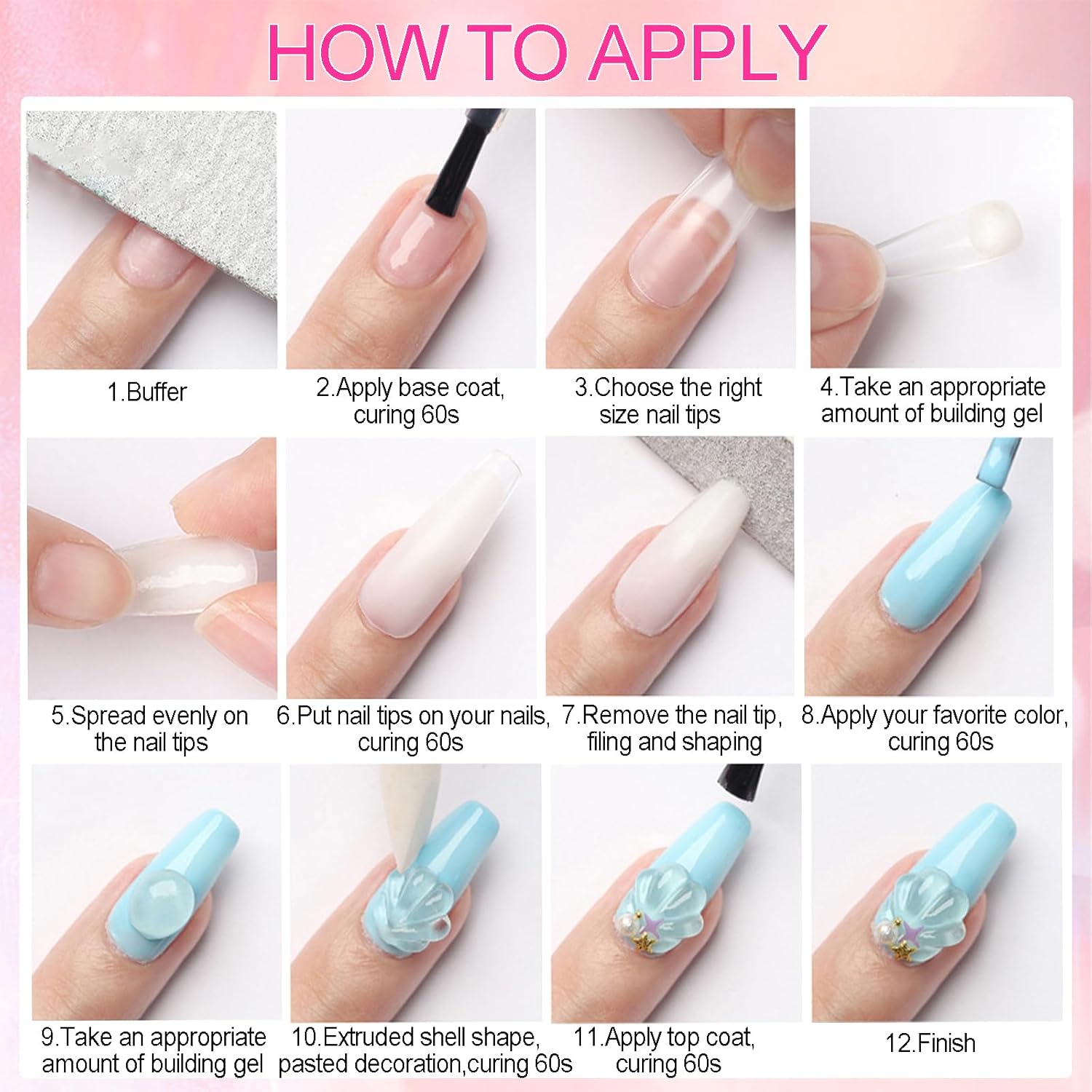 YEPYEPGO Solid Builder Gel for Nails 2pcs Set
