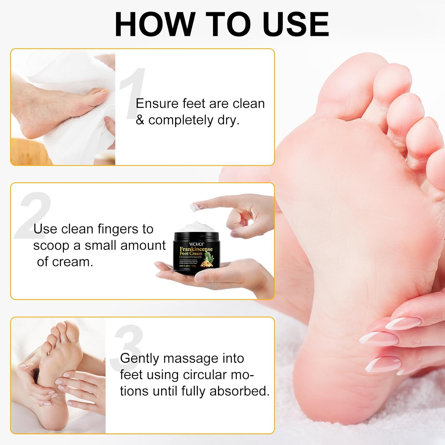 Frankincense Foot Cream 529oz for Deep Moisturizing